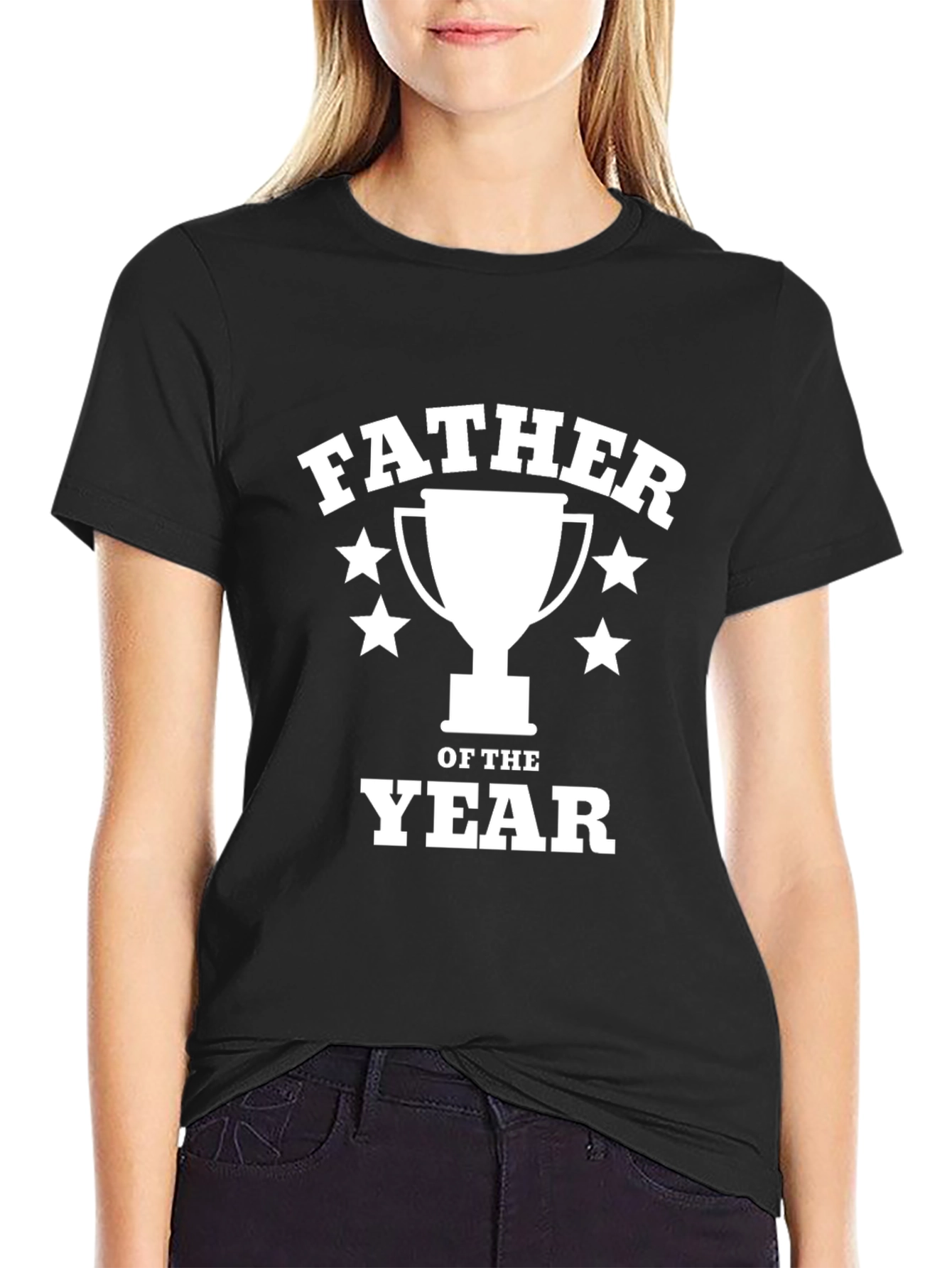Father of the Year Graphic T-Shirt - Black