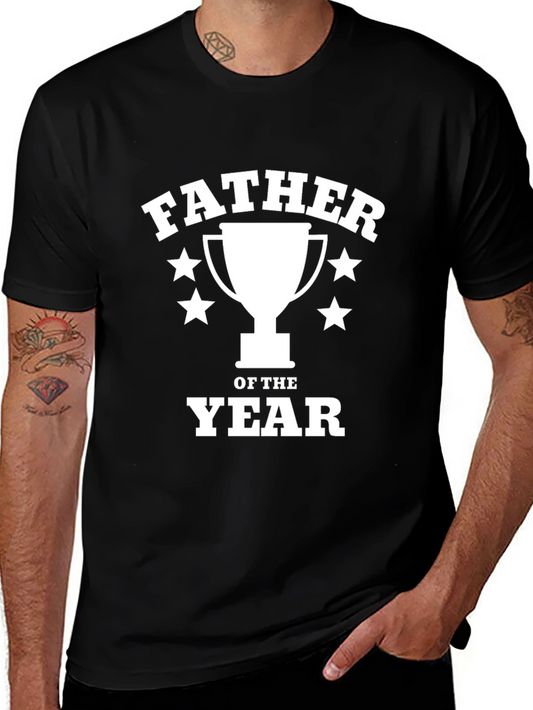 Father of the Year Graphic T-Shirt - Black