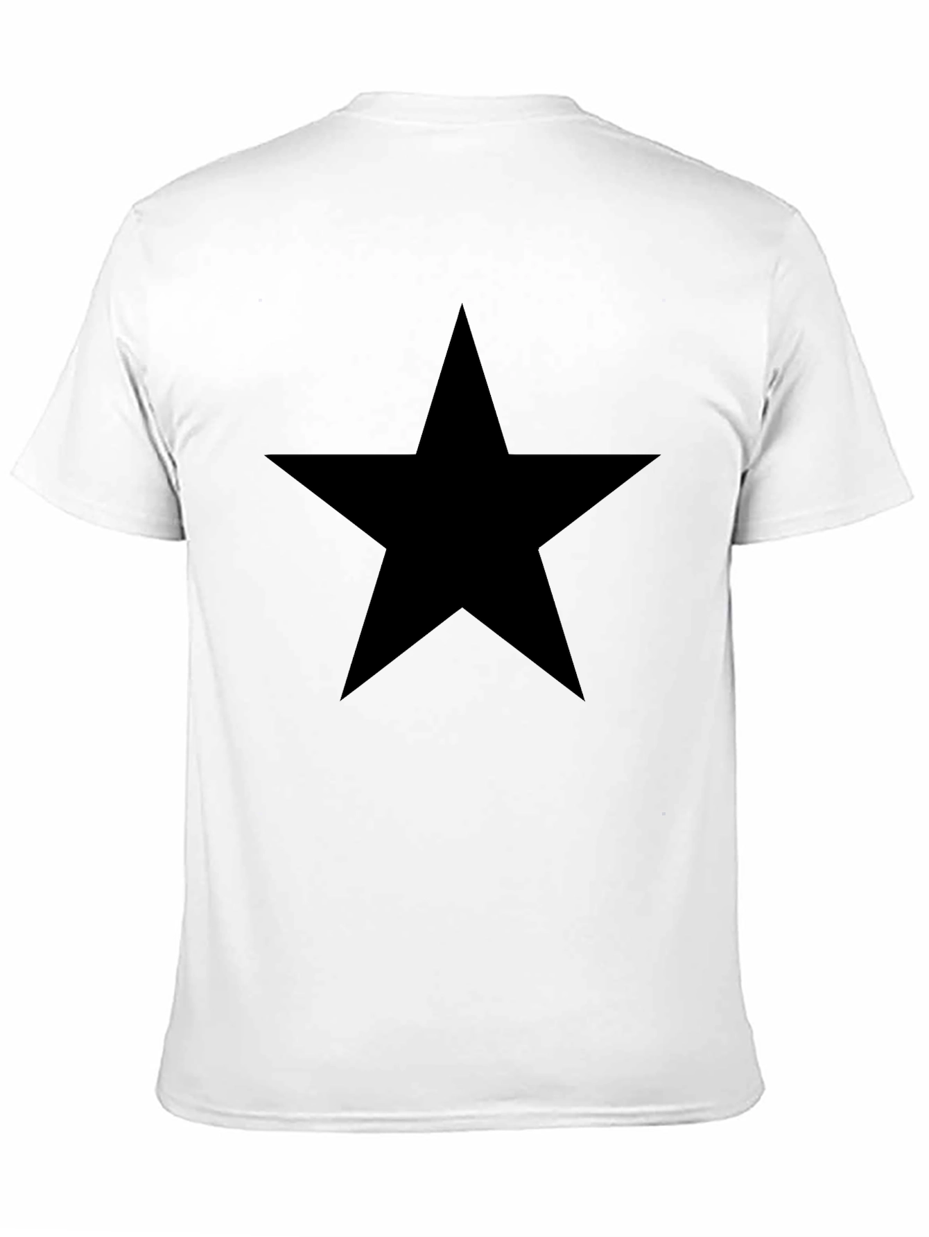 Bold Black Star Tee - Classic Casual Style