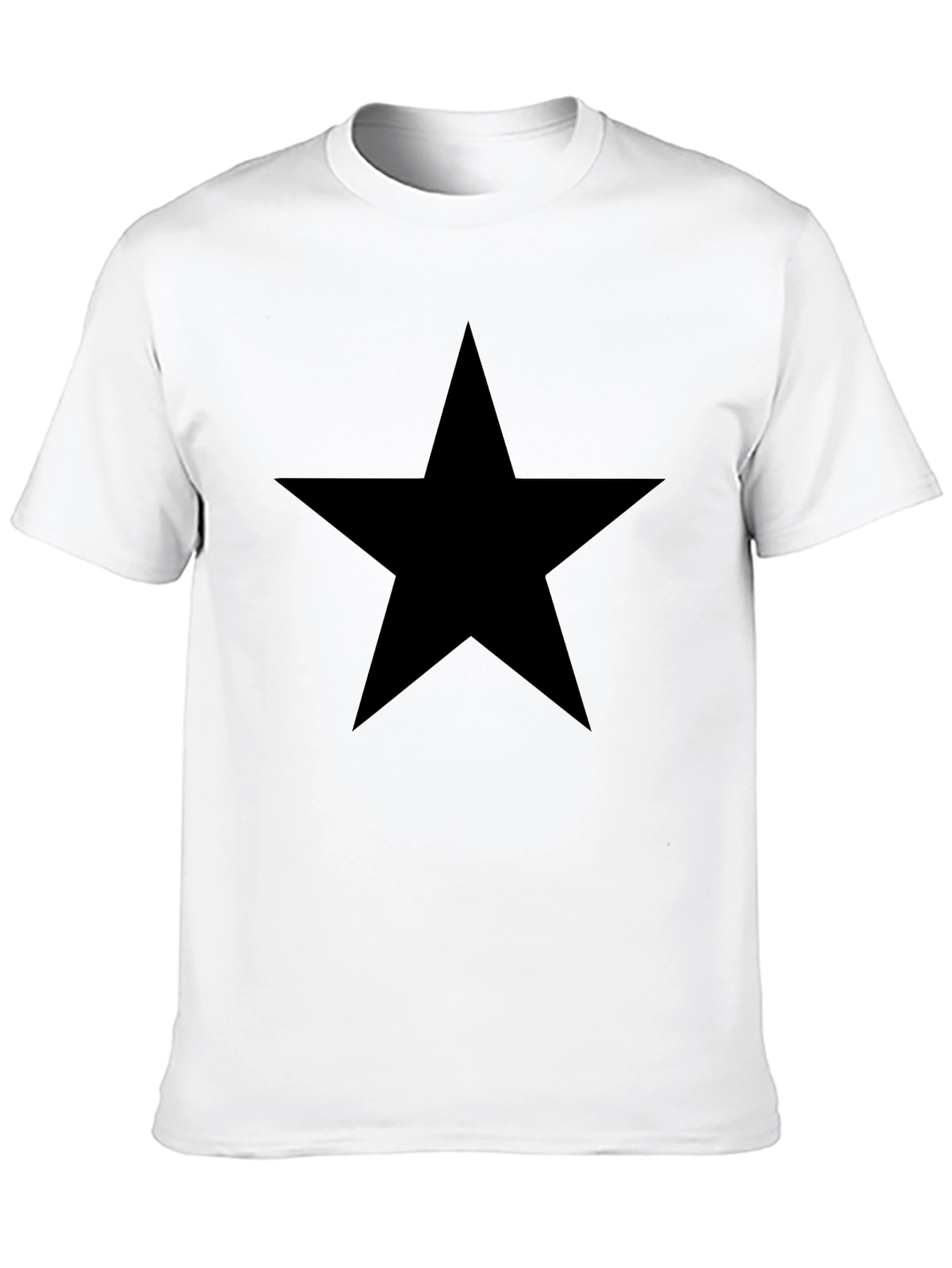 Bold Black Star Tee - Classic Casual Style
