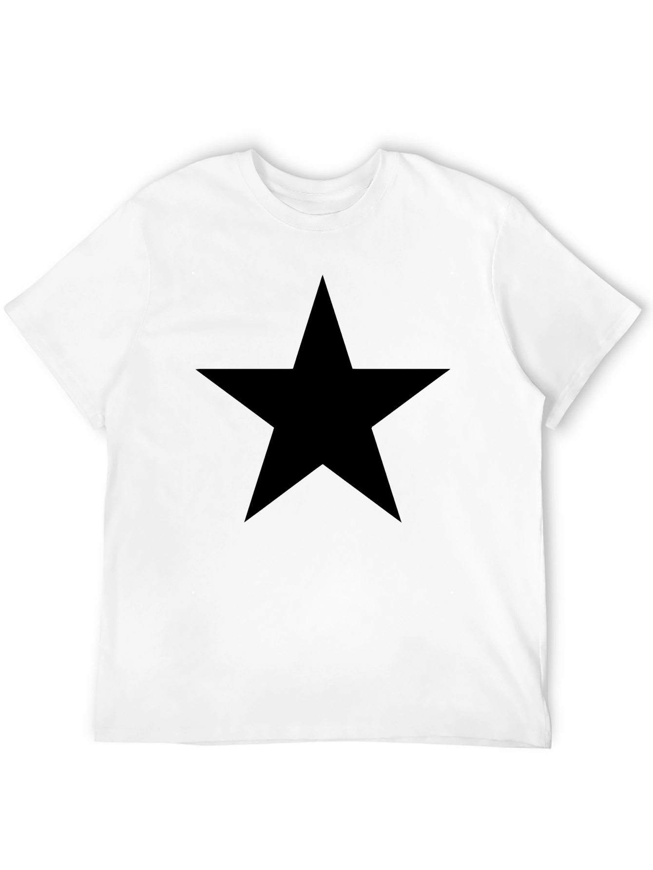 Bold Black Star Tee - Classic Casual Style