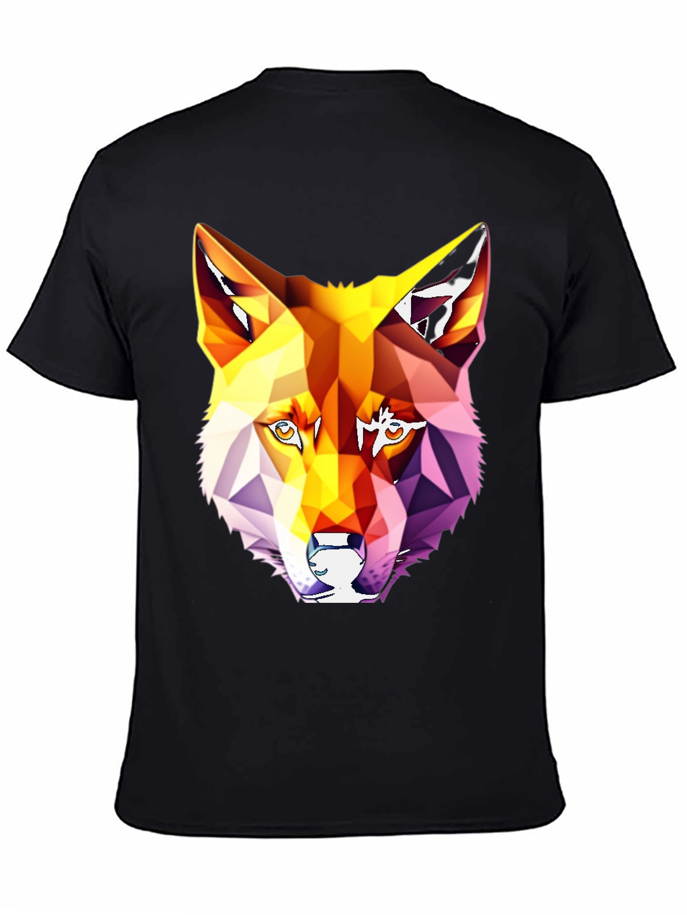 Geometric Wolf Graphic T-Shirt - Modern Art Tee