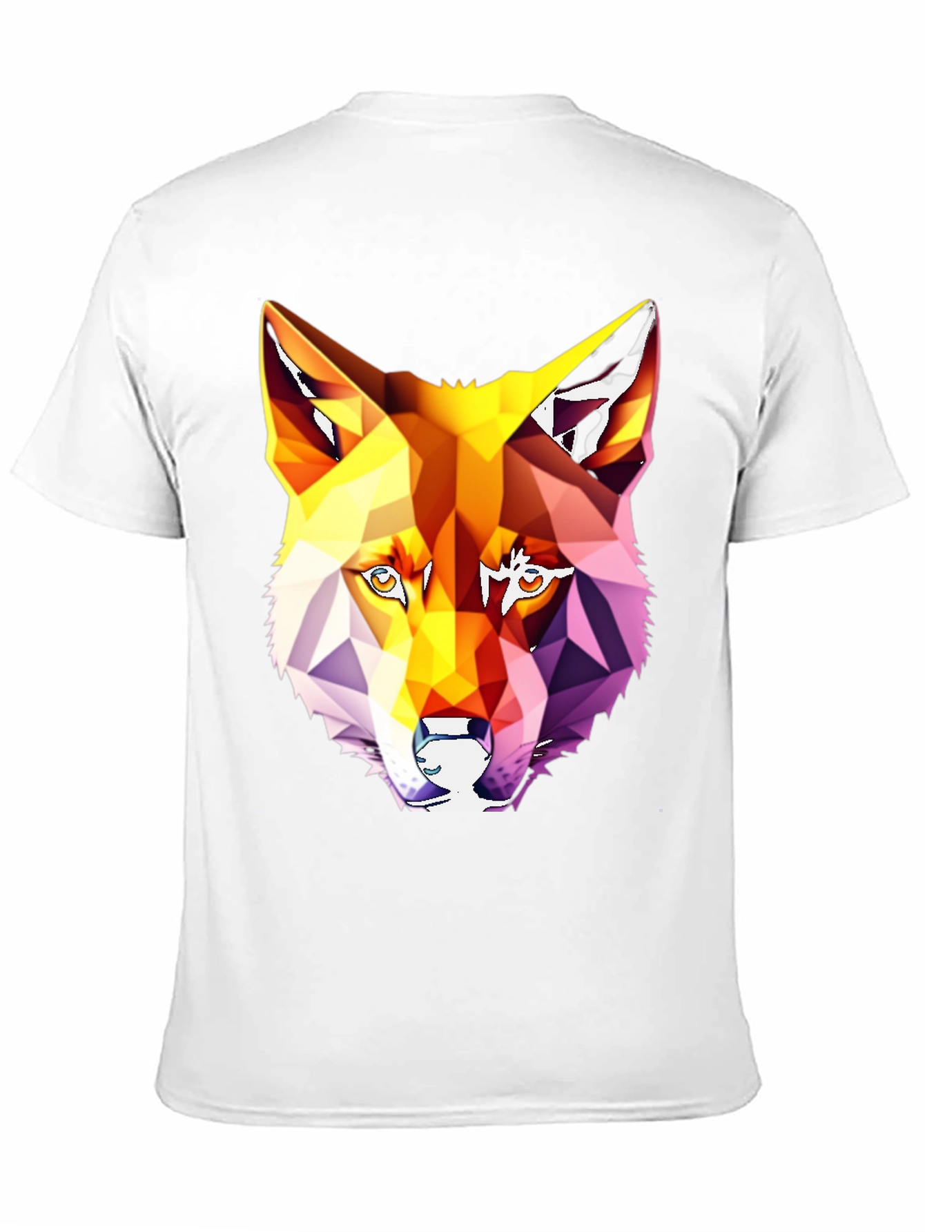 Geometric Wolf Graphic T-Shirt - Modern Art Tee