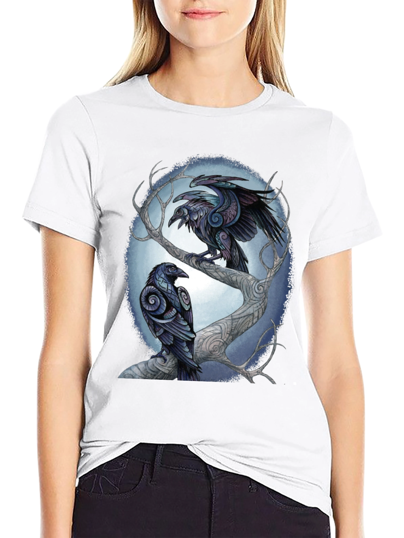 Raven Tree Graphic Tee - Stylish Unisex Design