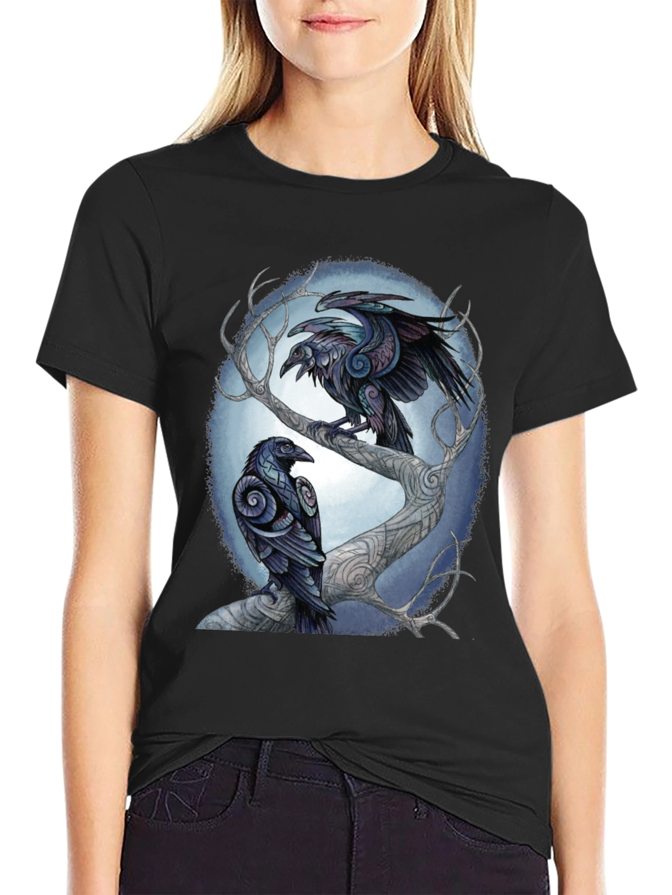 Raven Tree Graphic Tee - Stylish Unisex Design