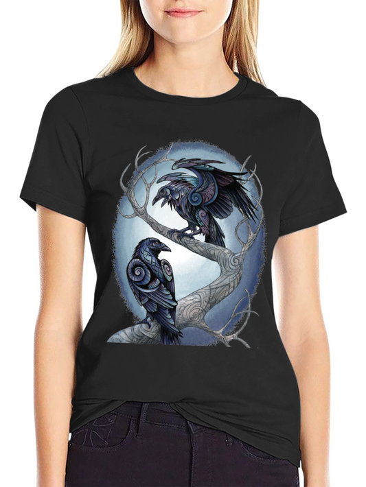 Raven Tree Graphic Tee - Stylish Unisex Design