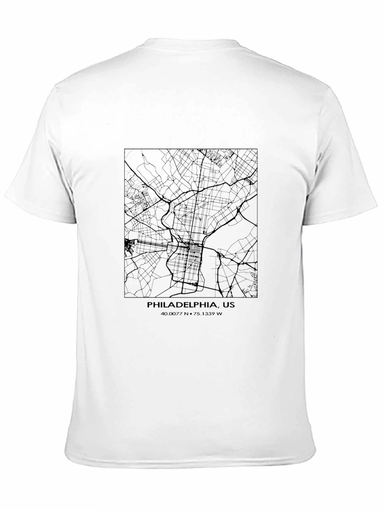 Philadelphia Map T-Shirt - Cityscape Tee