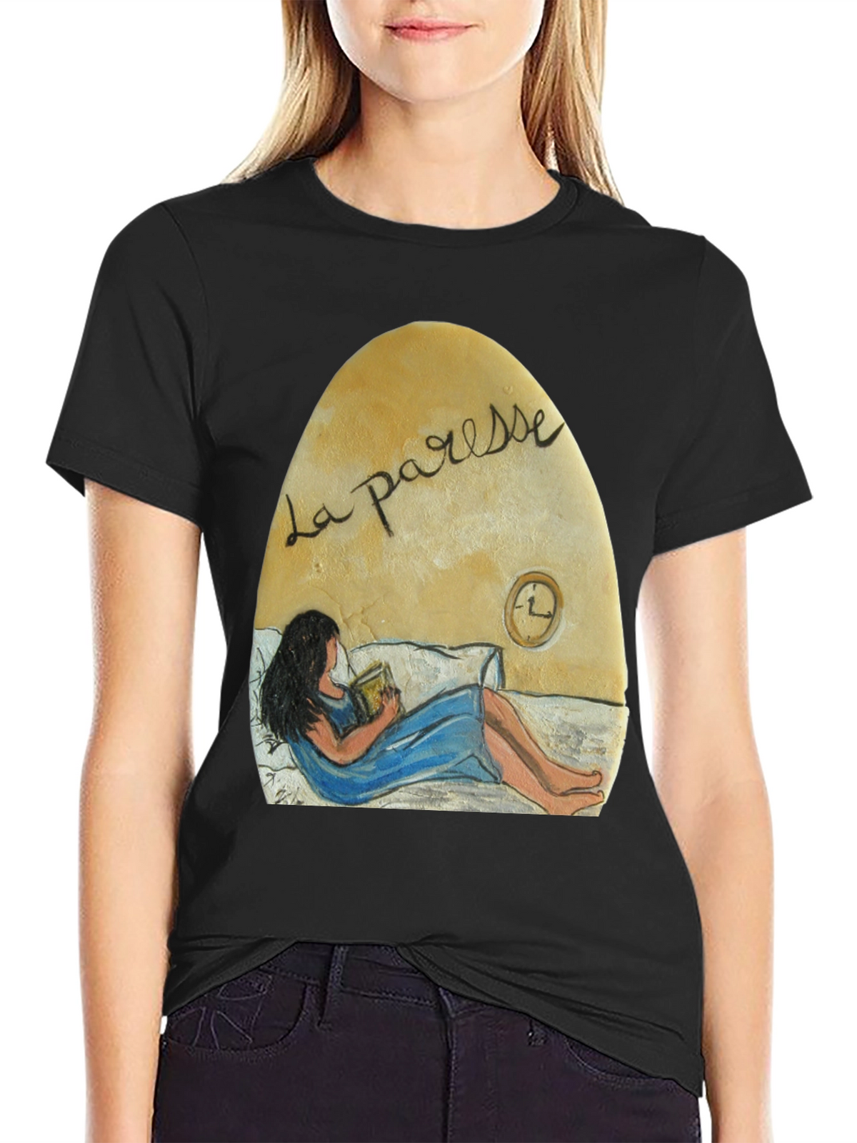 La Paresse Reading Woman Graphic T-Shirt