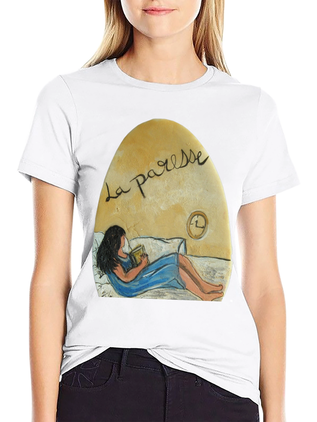 La Paresse Reading Woman Graphic T-Shirt