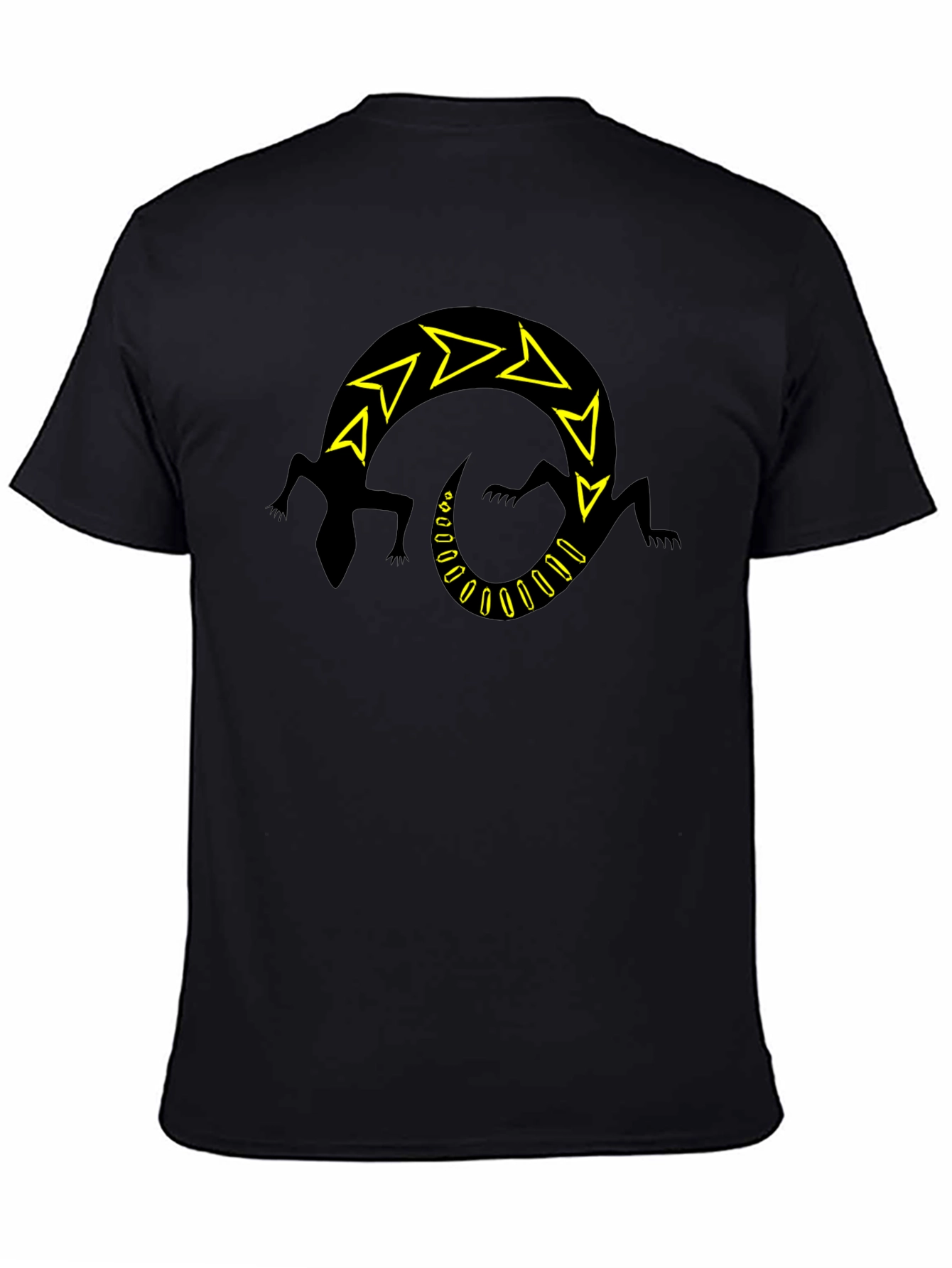 Black Lizard Arrow Design T-Shirt