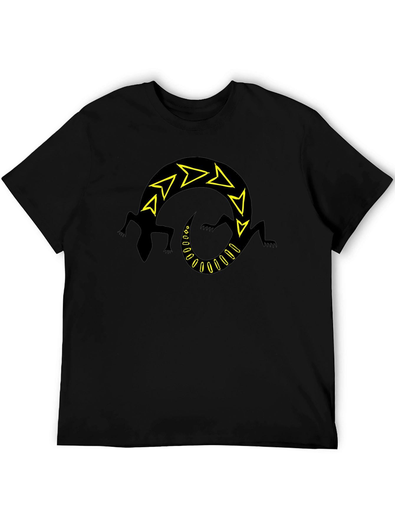 Black Lizard Arrow Design T-Shirt