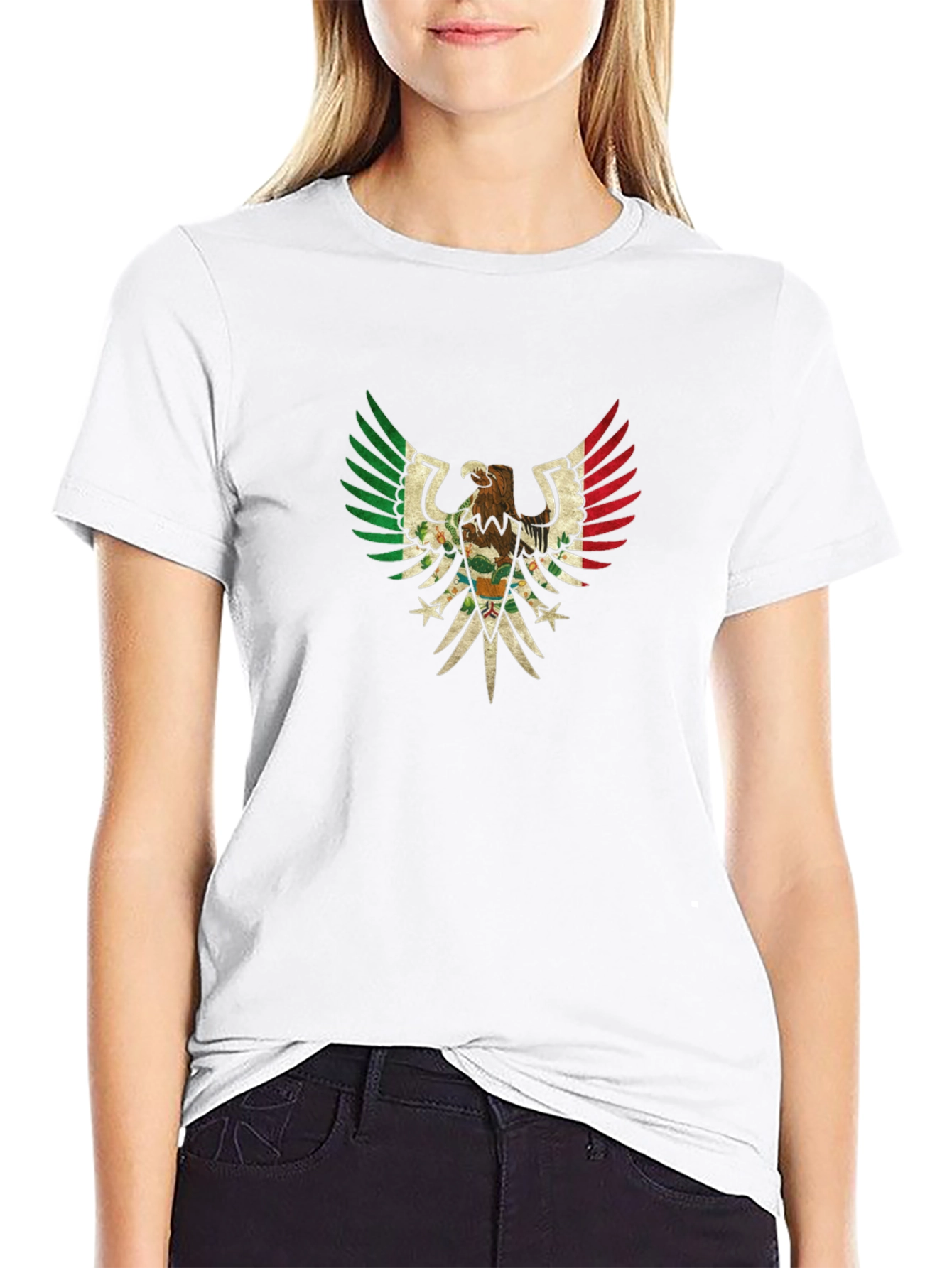 Mexican Eagle Flag Graphic T-Shirt