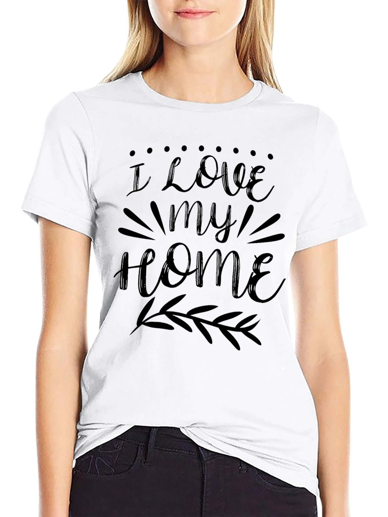 I Love My Home Black T-Shirt