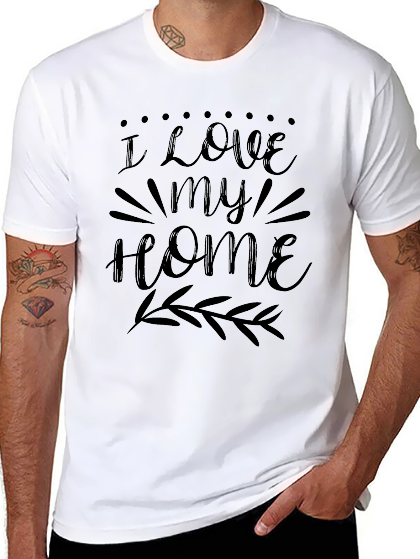 I Love My Home Black T-Shirt