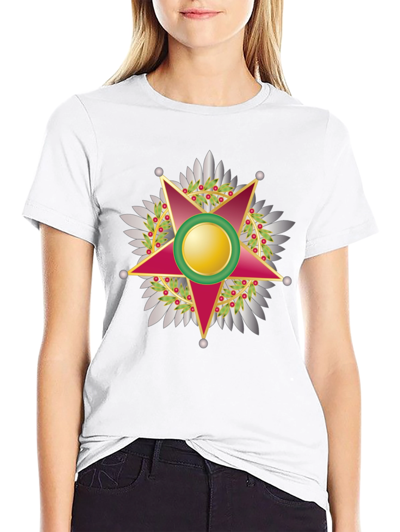 Embroidered Starburst Graphic Tee