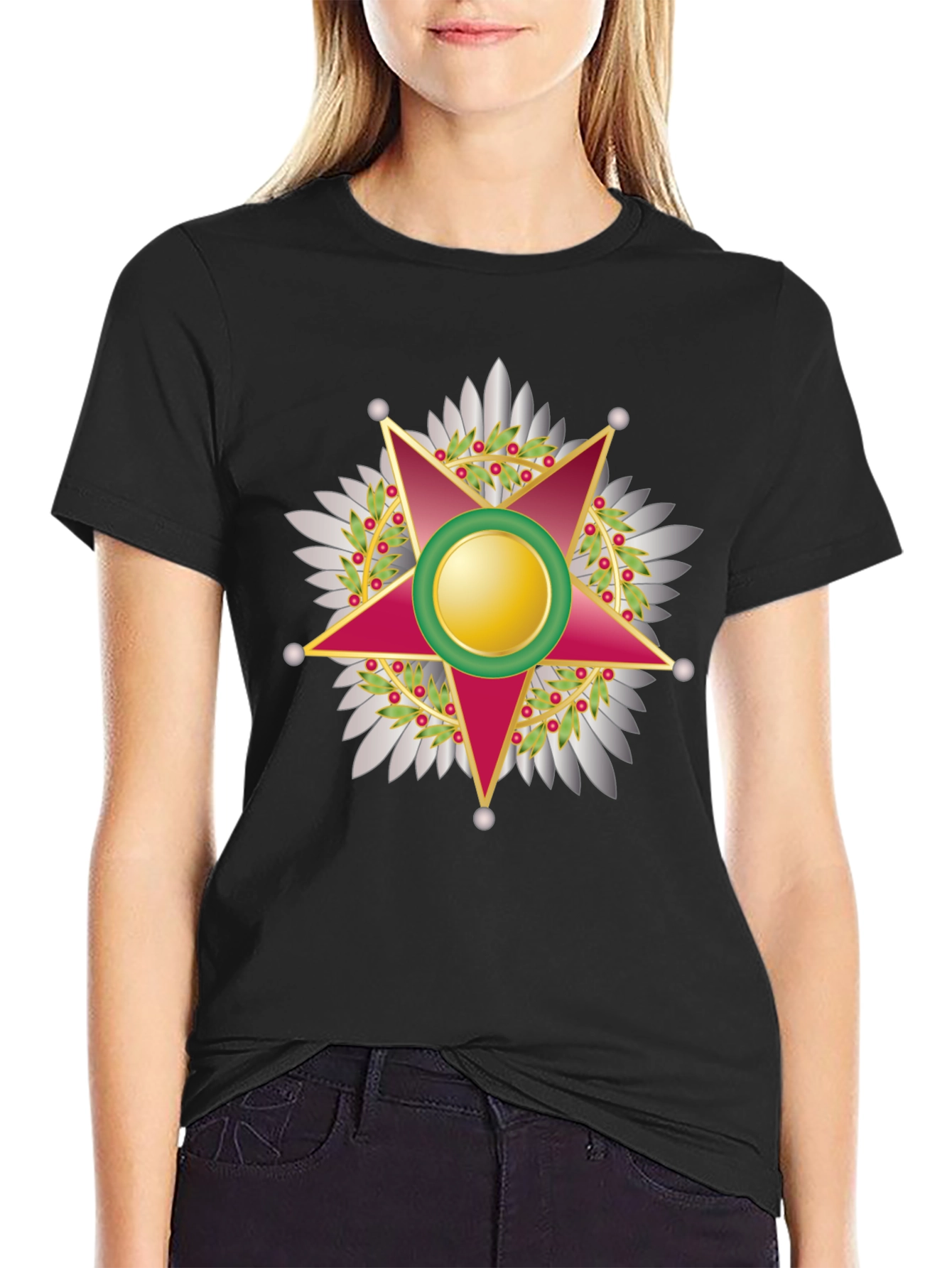 Embroidered Starburst Graphic Tee