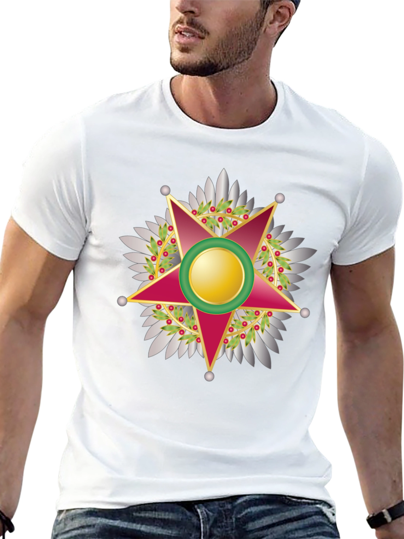 Embroidered Starburst Graphic Tee