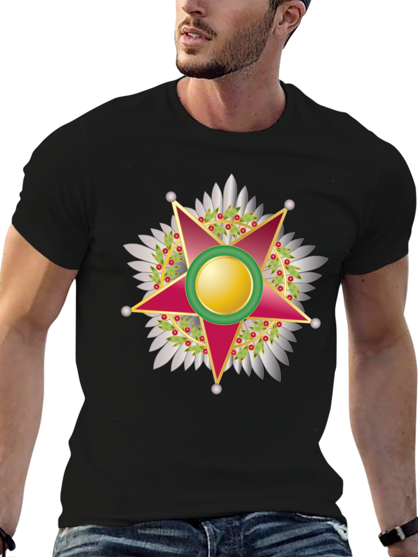 Embroidered Starburst Graphic Tee