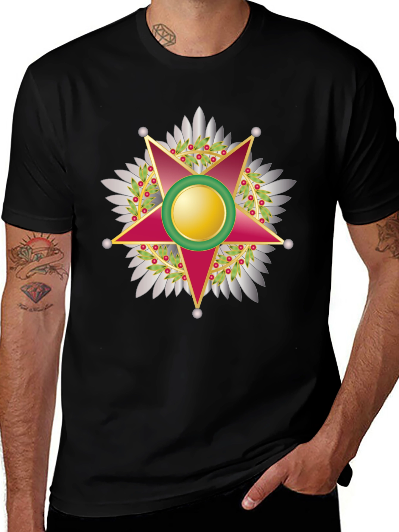 Embroidered Starburst Graphic Tee