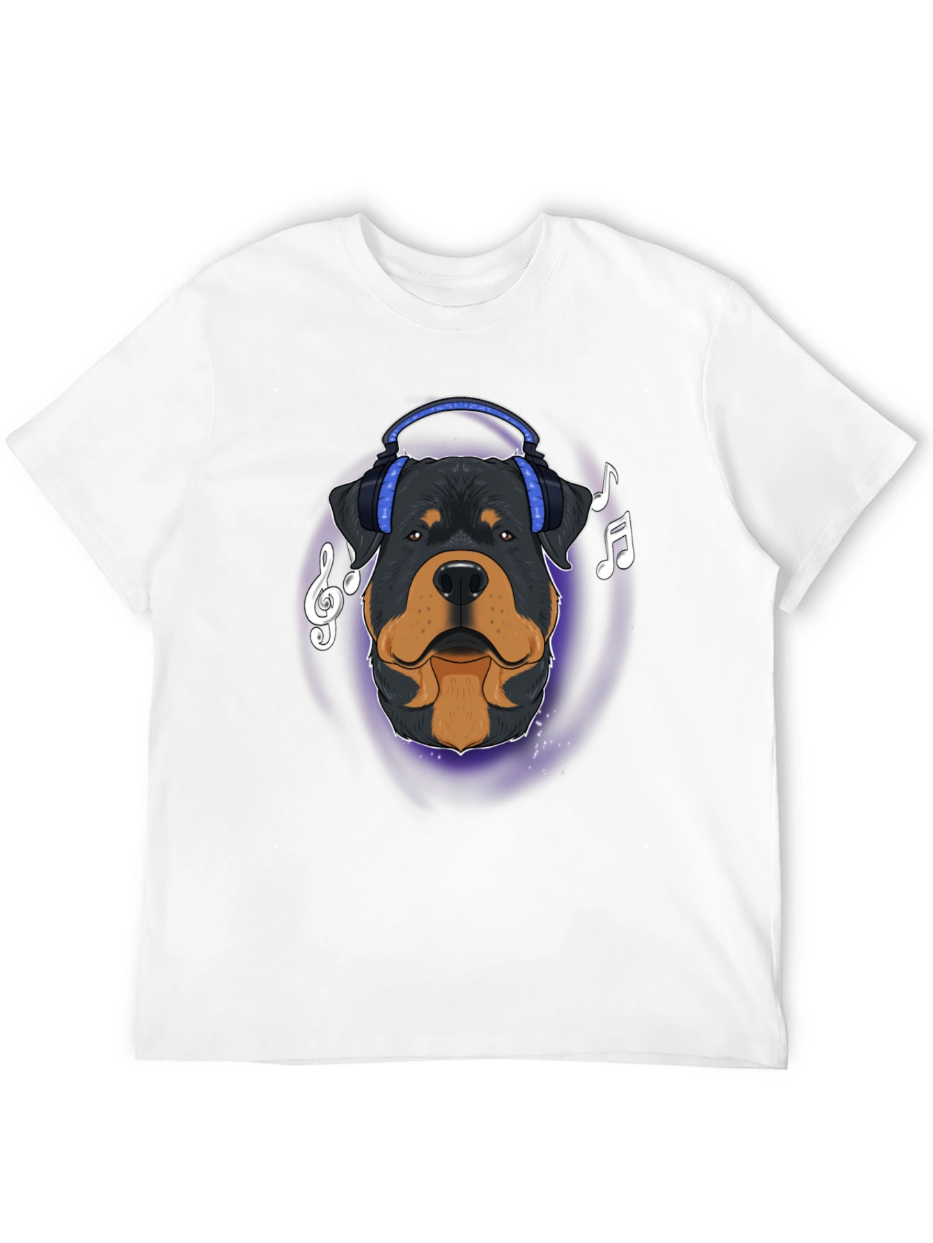Dog with Headphones Graphic T-Shirt