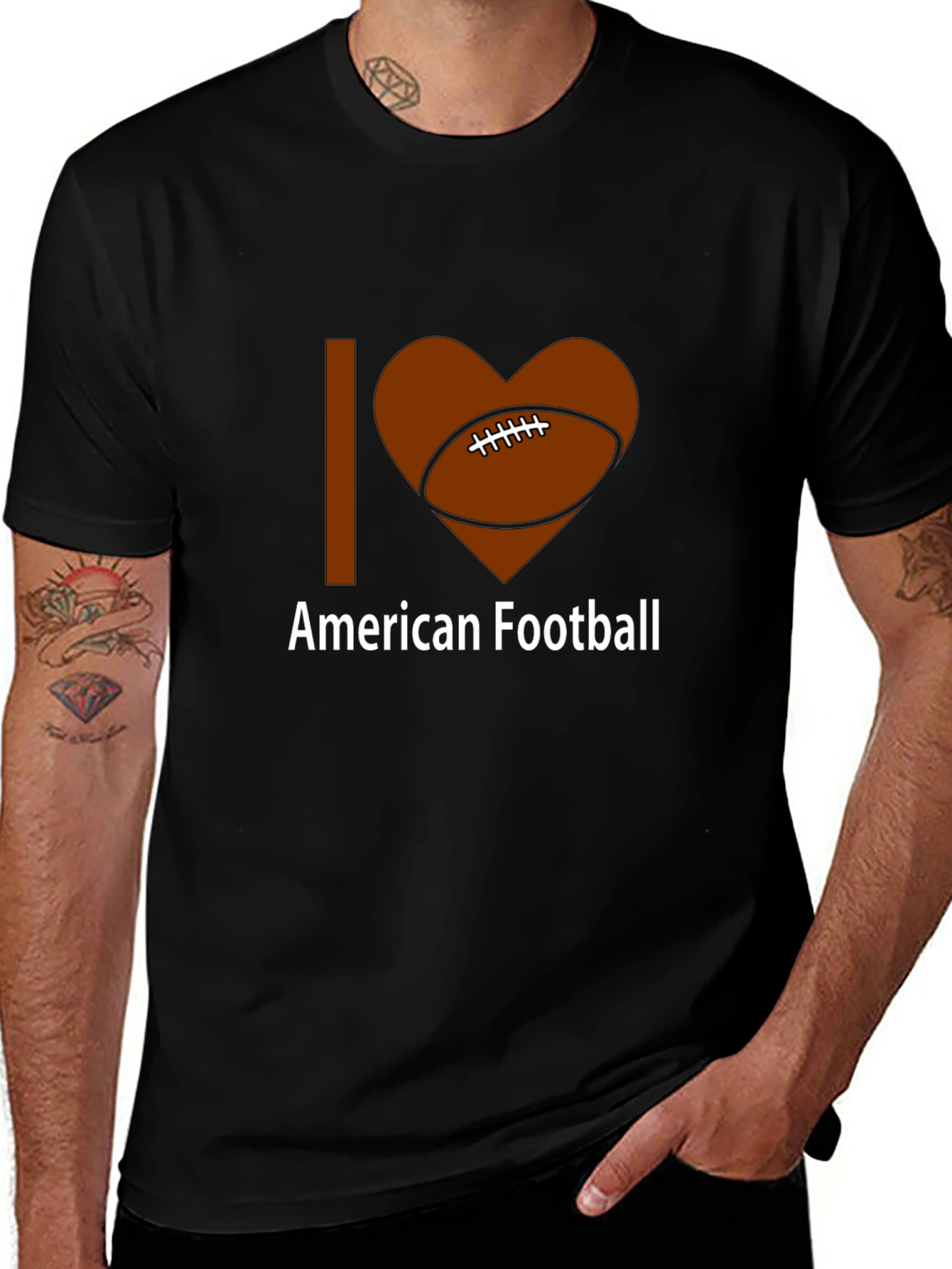 I Love American Football Graphic T-Shirt