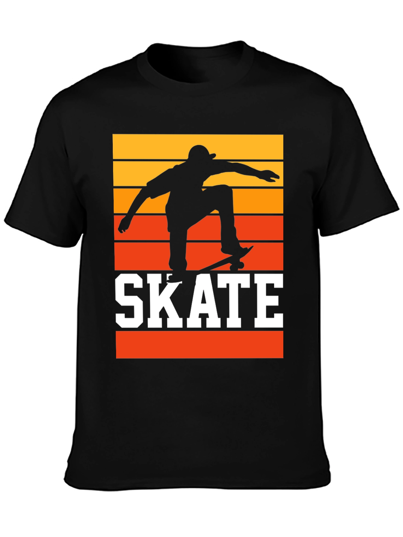Retro Skateboarding T-Shirt - Sunset Skater Tee