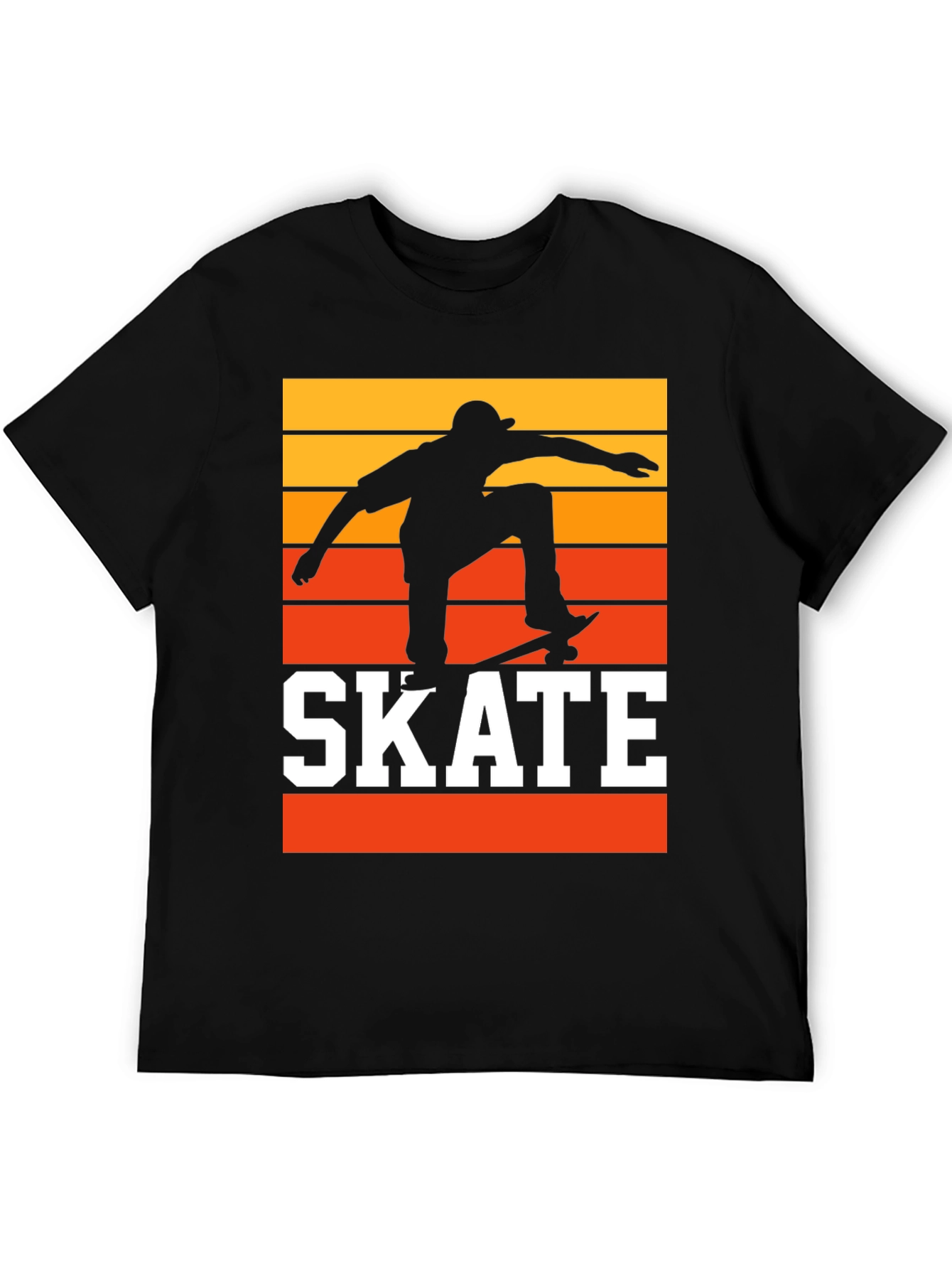 Retro Skateboarding T-Shirt - Sunset Skater Tee