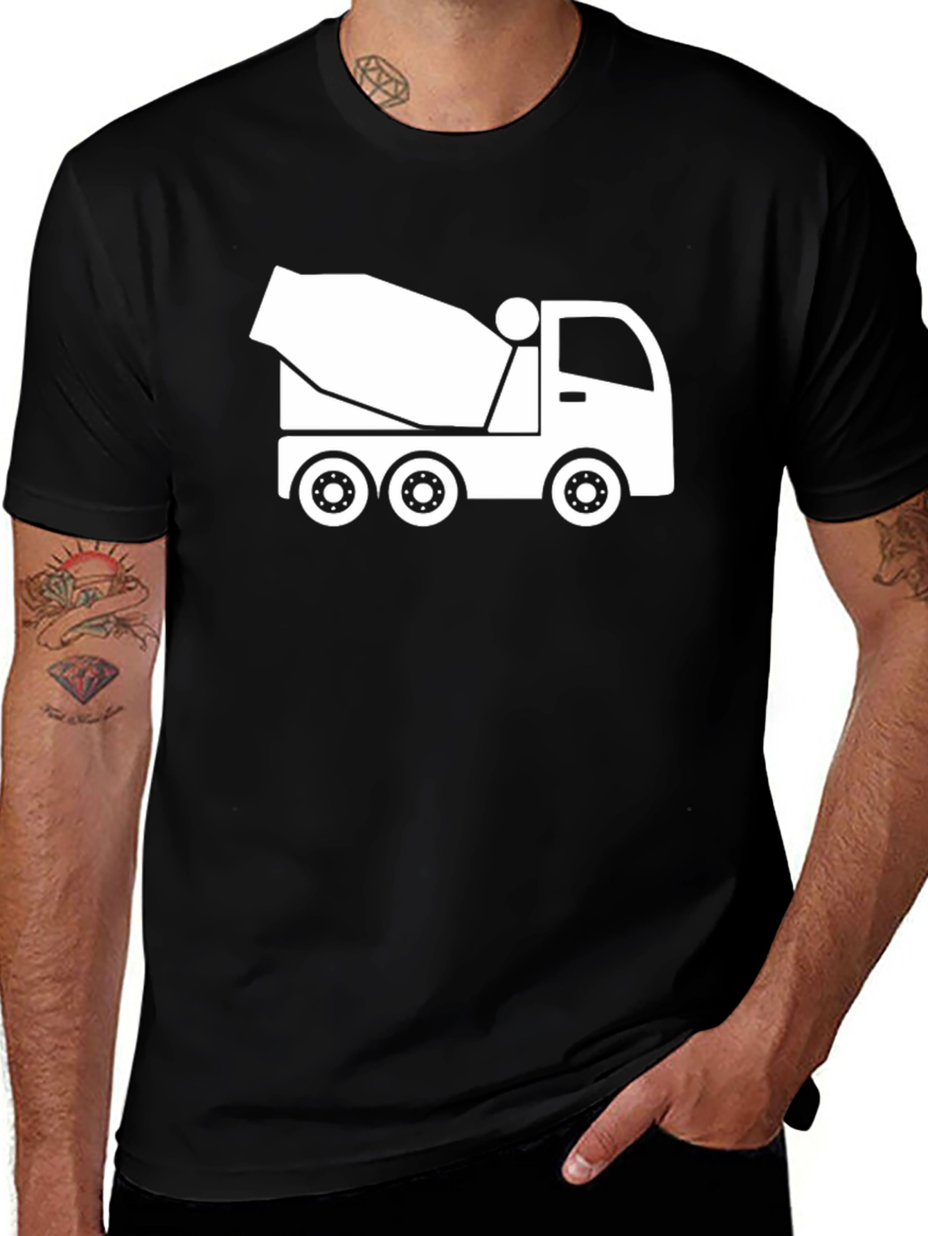 Concrete Mixer Truck Graphic T-Shirt