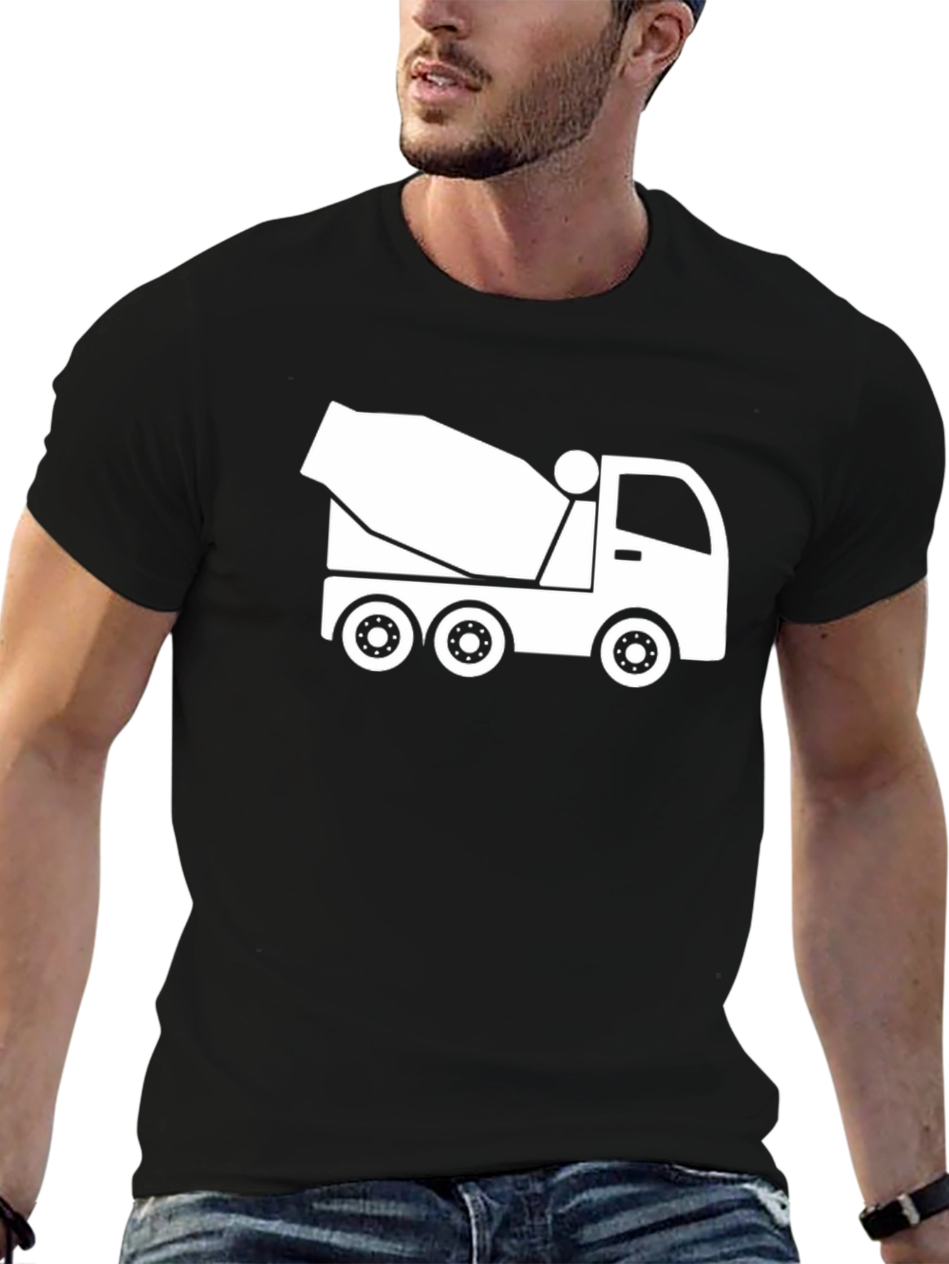Concrete Mixer Truck Graphic T-Shirt