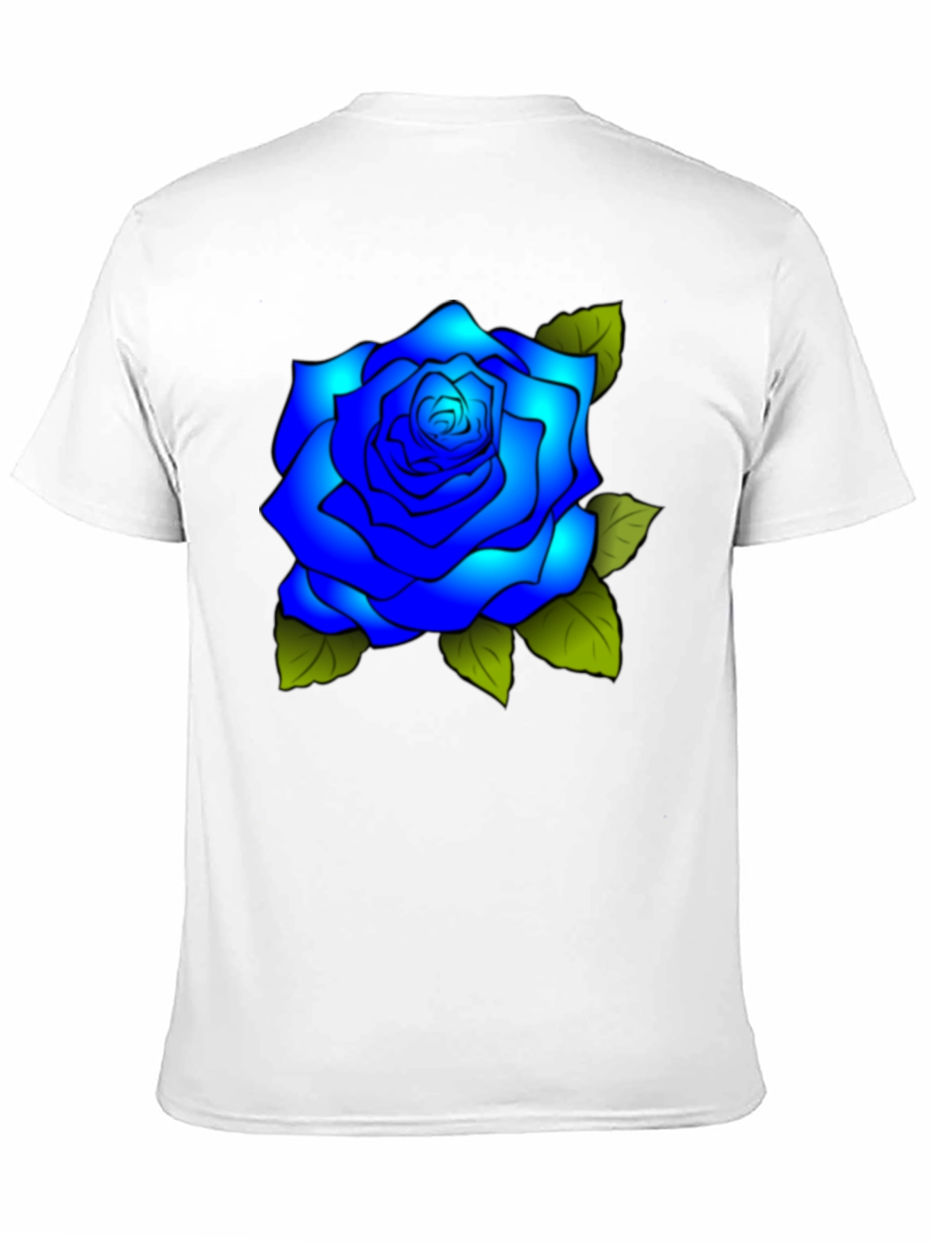 Blue Rose Graphic Tee - Stylish Mens T-Shirt
