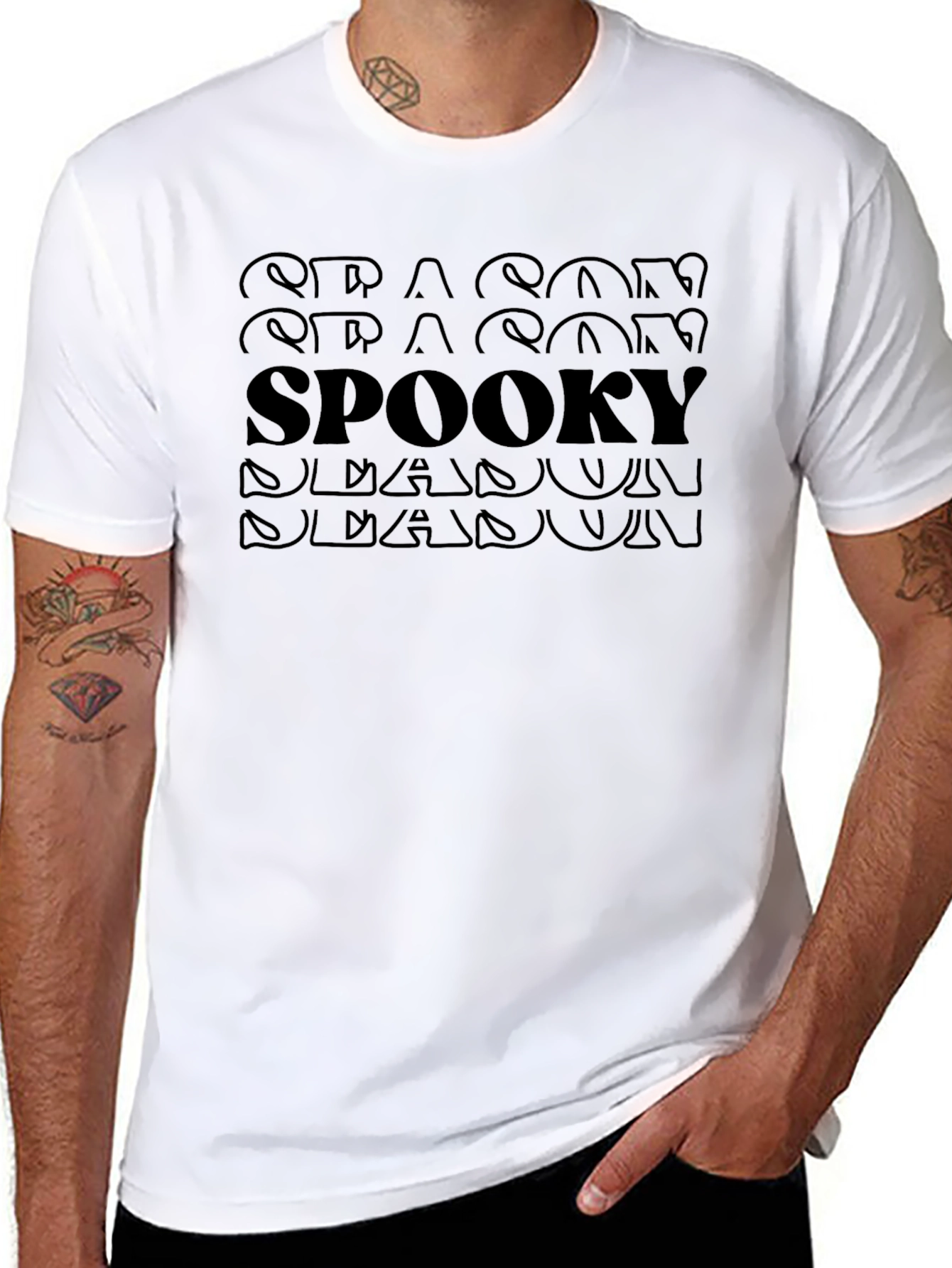 Spooky Season Black Graphic Tee
