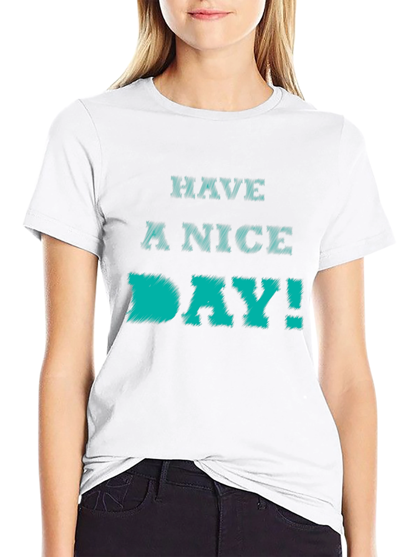 Have A Nice Day Black Graphic T-Shirt