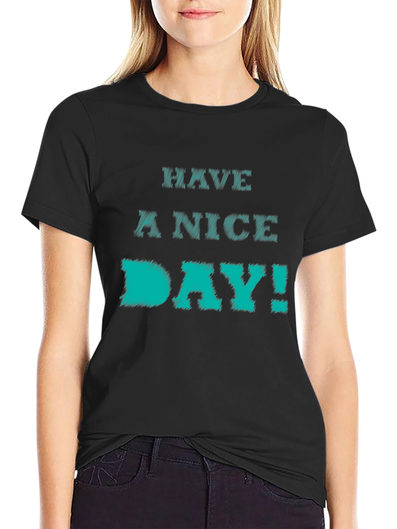 Have A Nice Day Black Graphic T-Shirt