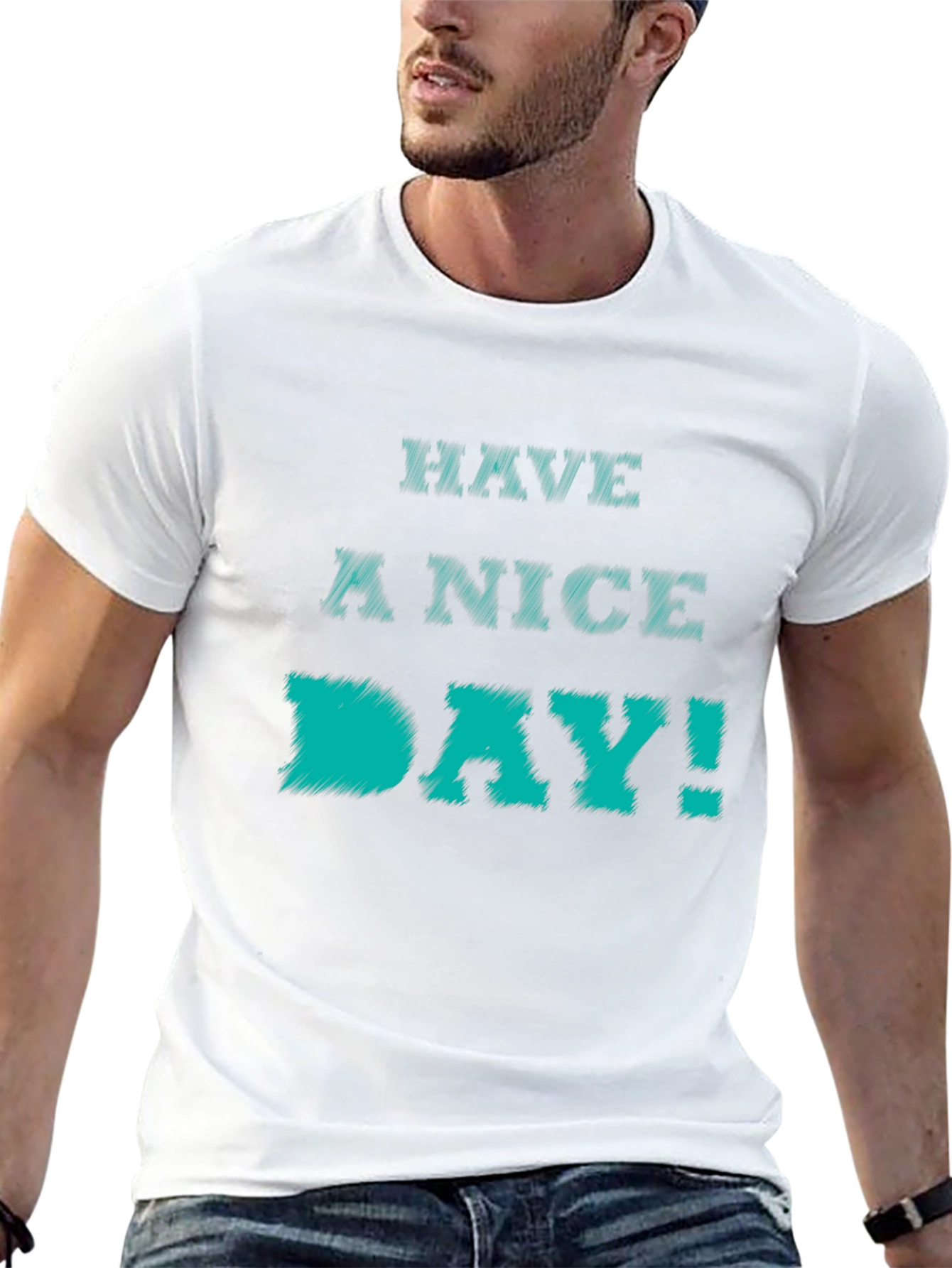 Have A Nice Day Black Graphic T-Shirt