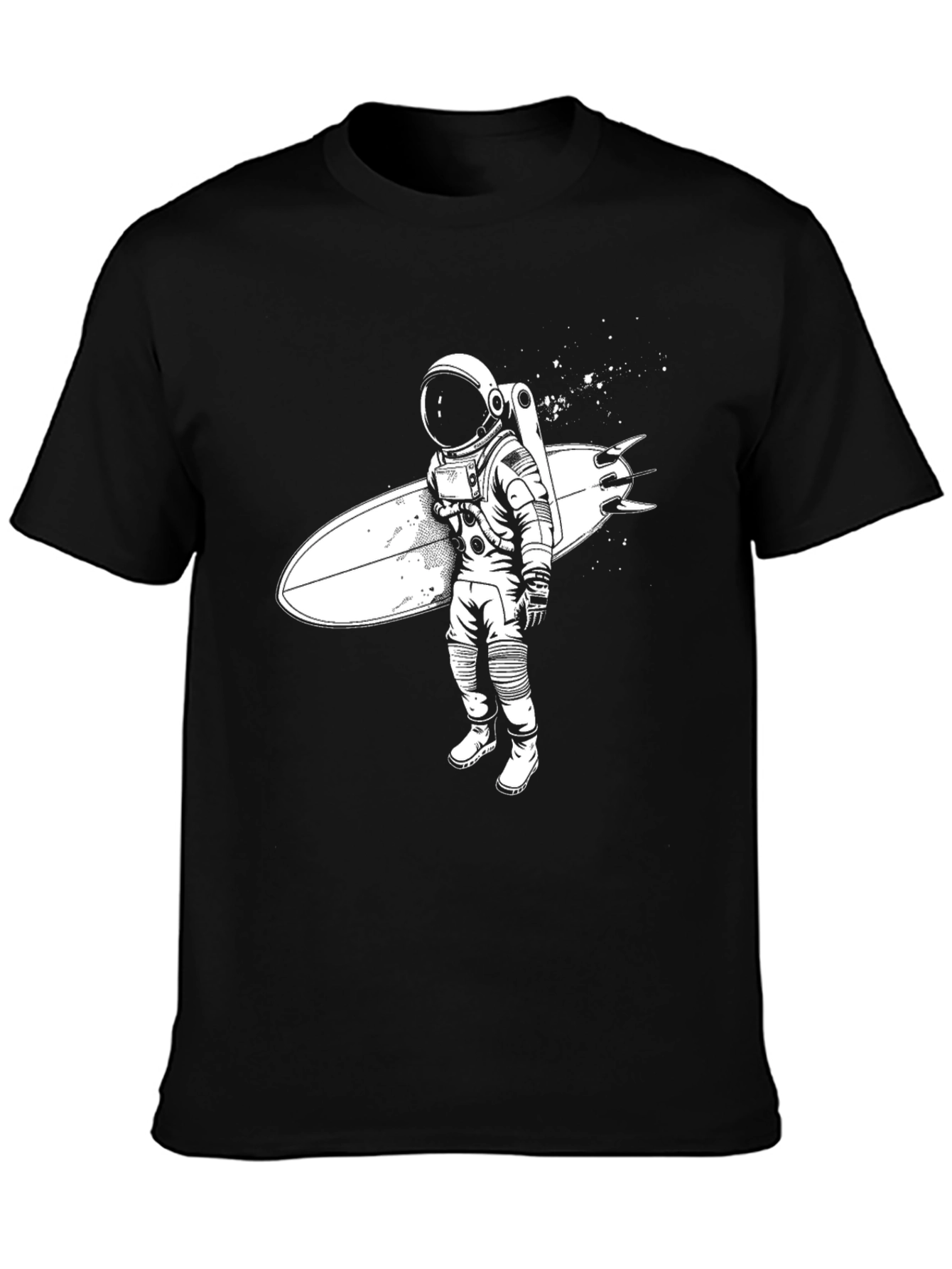 Astronaut Surfer Graphic Tee - Black