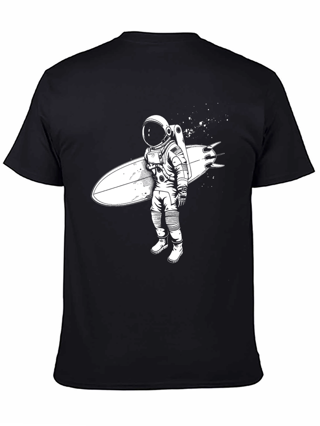 Astronaut Surfer Graphic Tee - Black