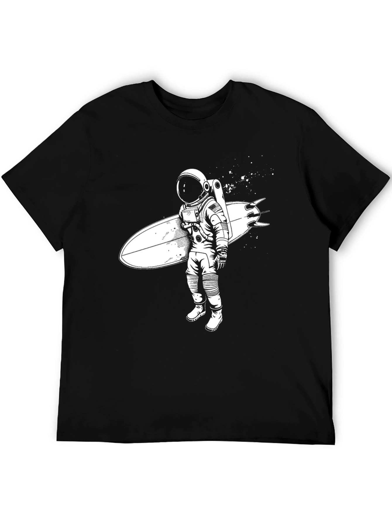 Astronaut Surfer Graphic Tee - Black