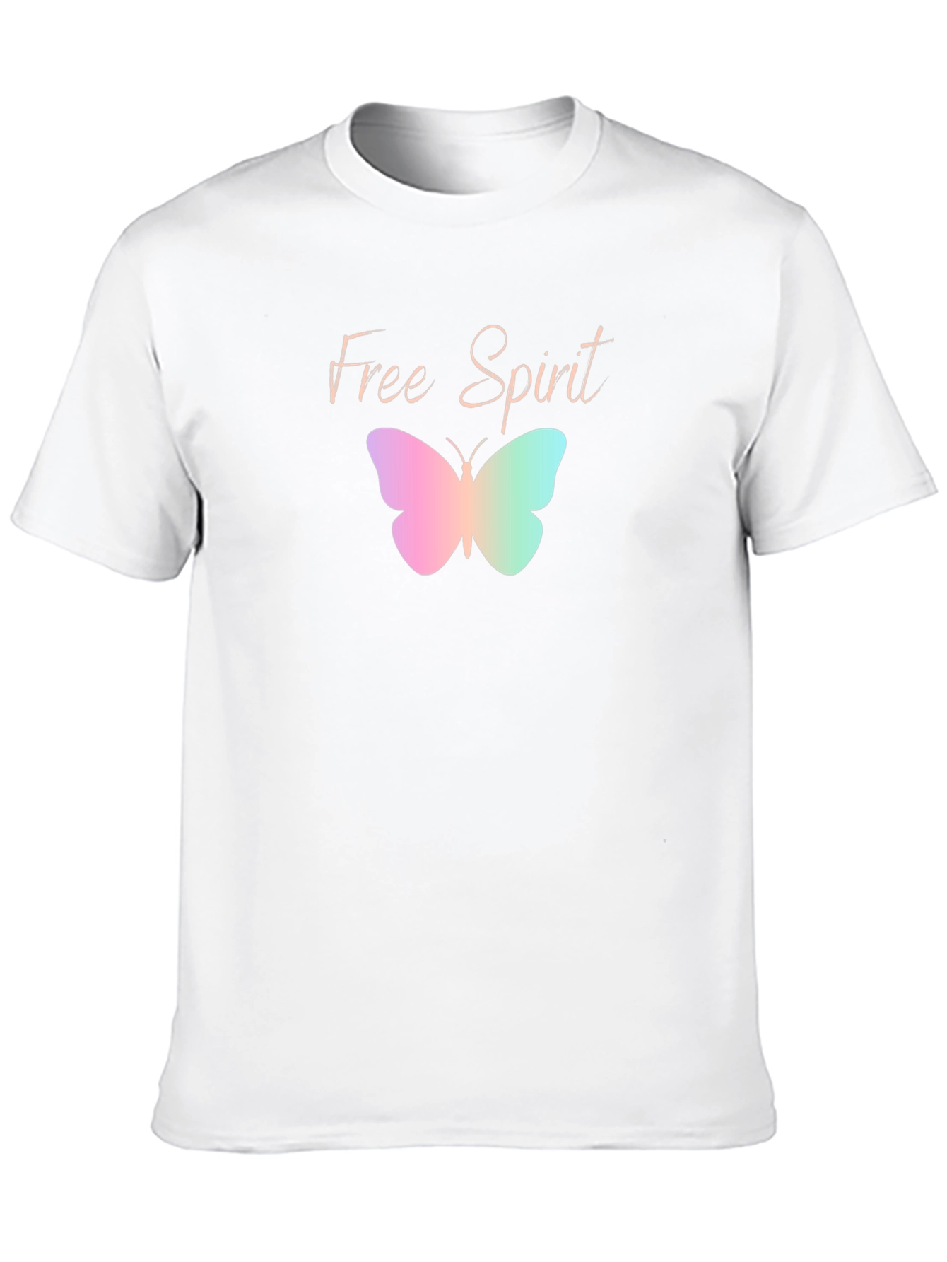 Free Spirit Butterfly Graphic Black T-Shirt