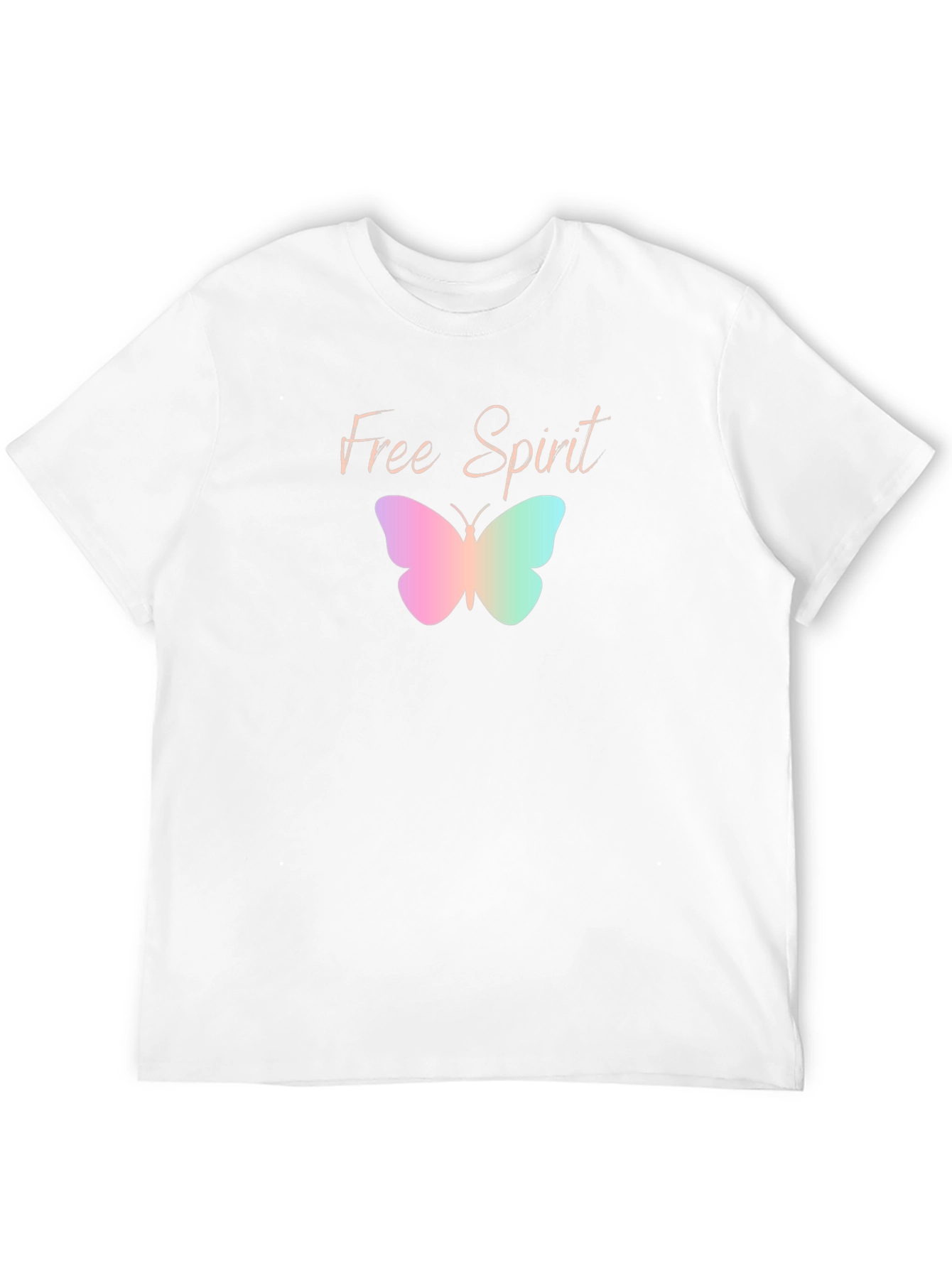 Free Spirit Butterfly Graphic Black T-Shirt
