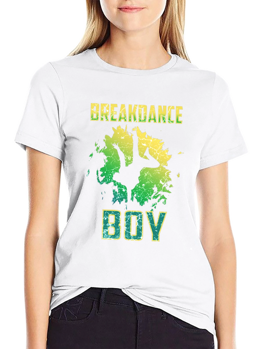 Breakdance Boy Graphic T-Shirt - Black
