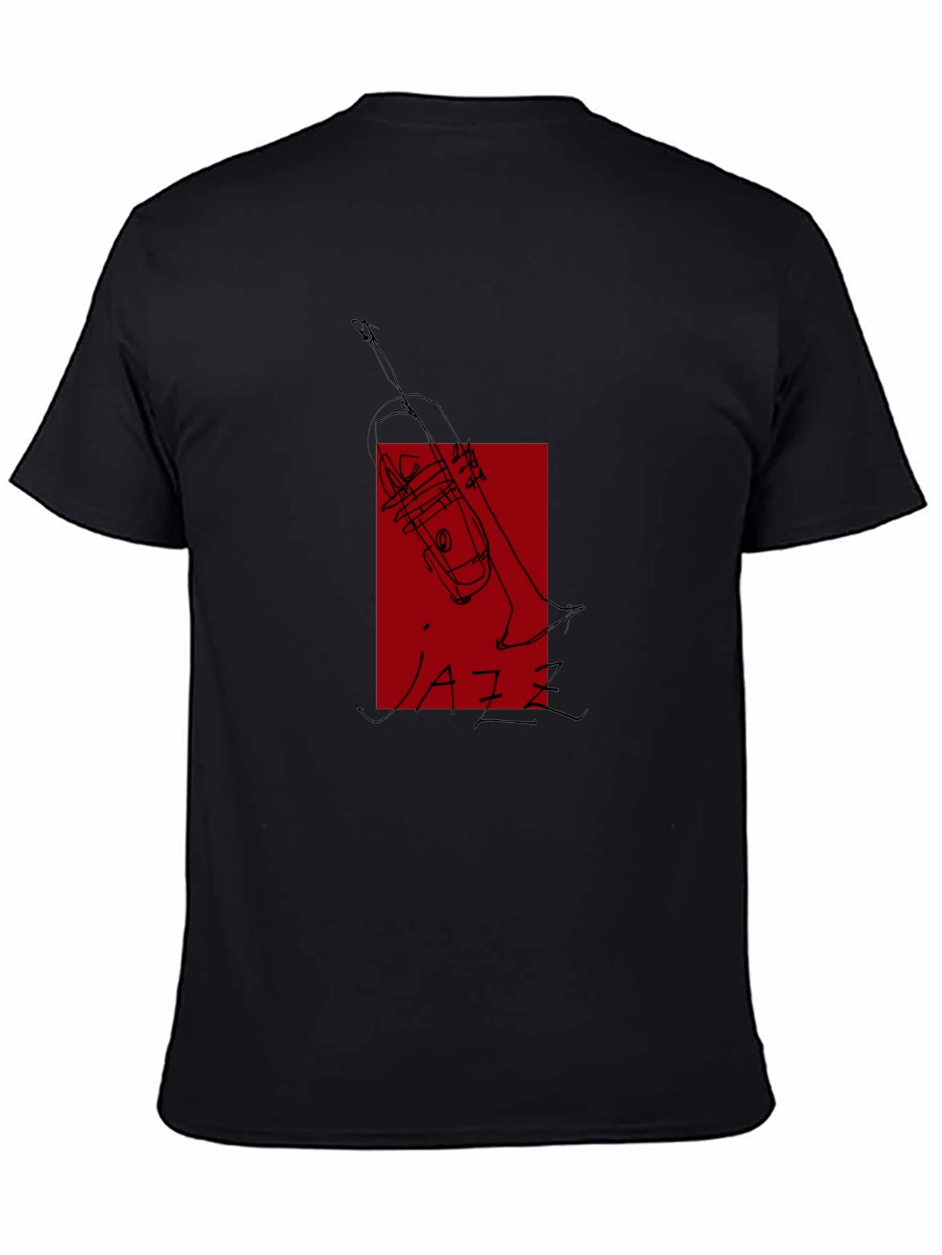 Cool Jazz Trumpet Tee - Black Graphic T-Shirt