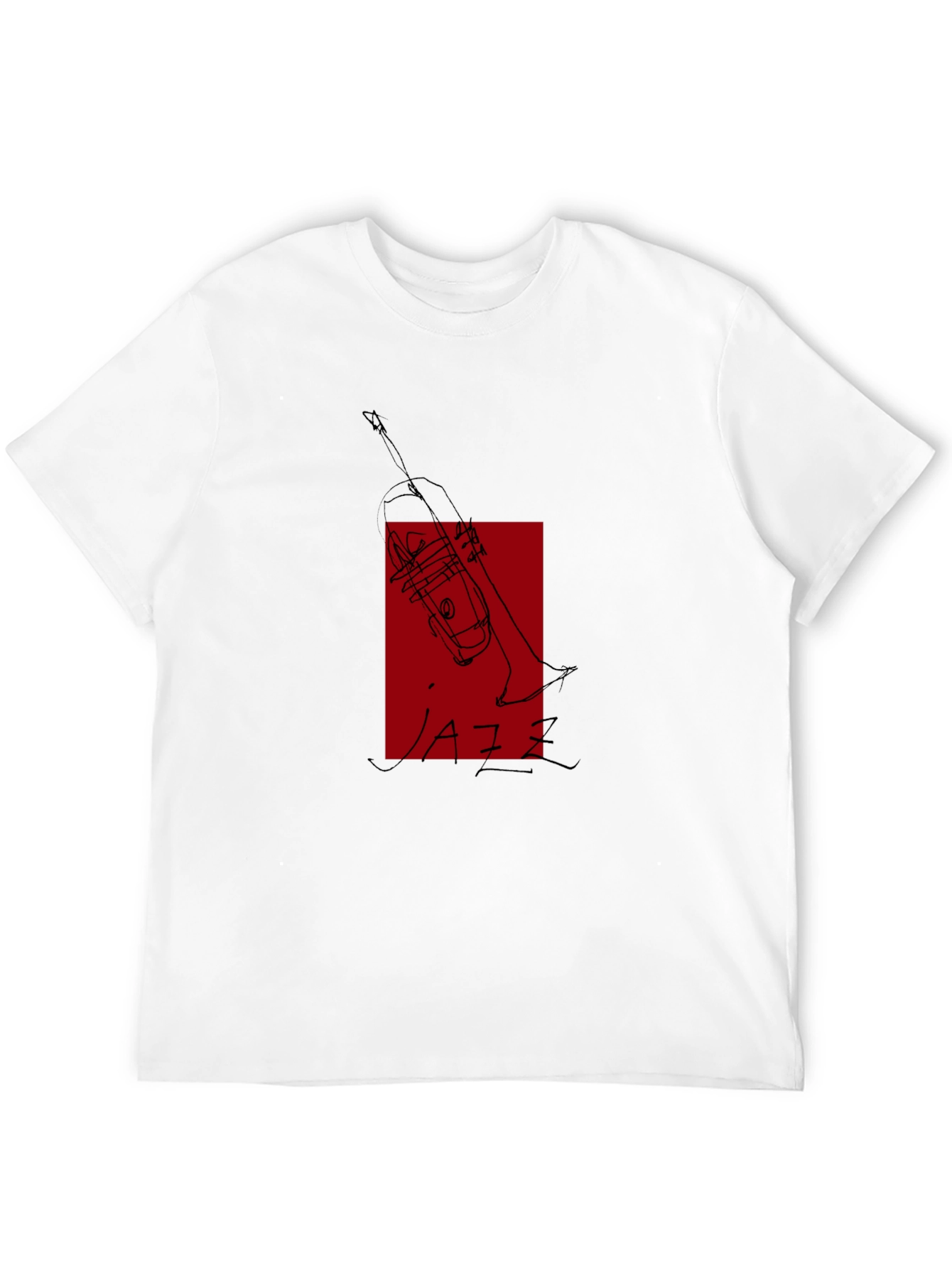 Cool Jazz Trumpet Tee - Black Graphic T-Shirt