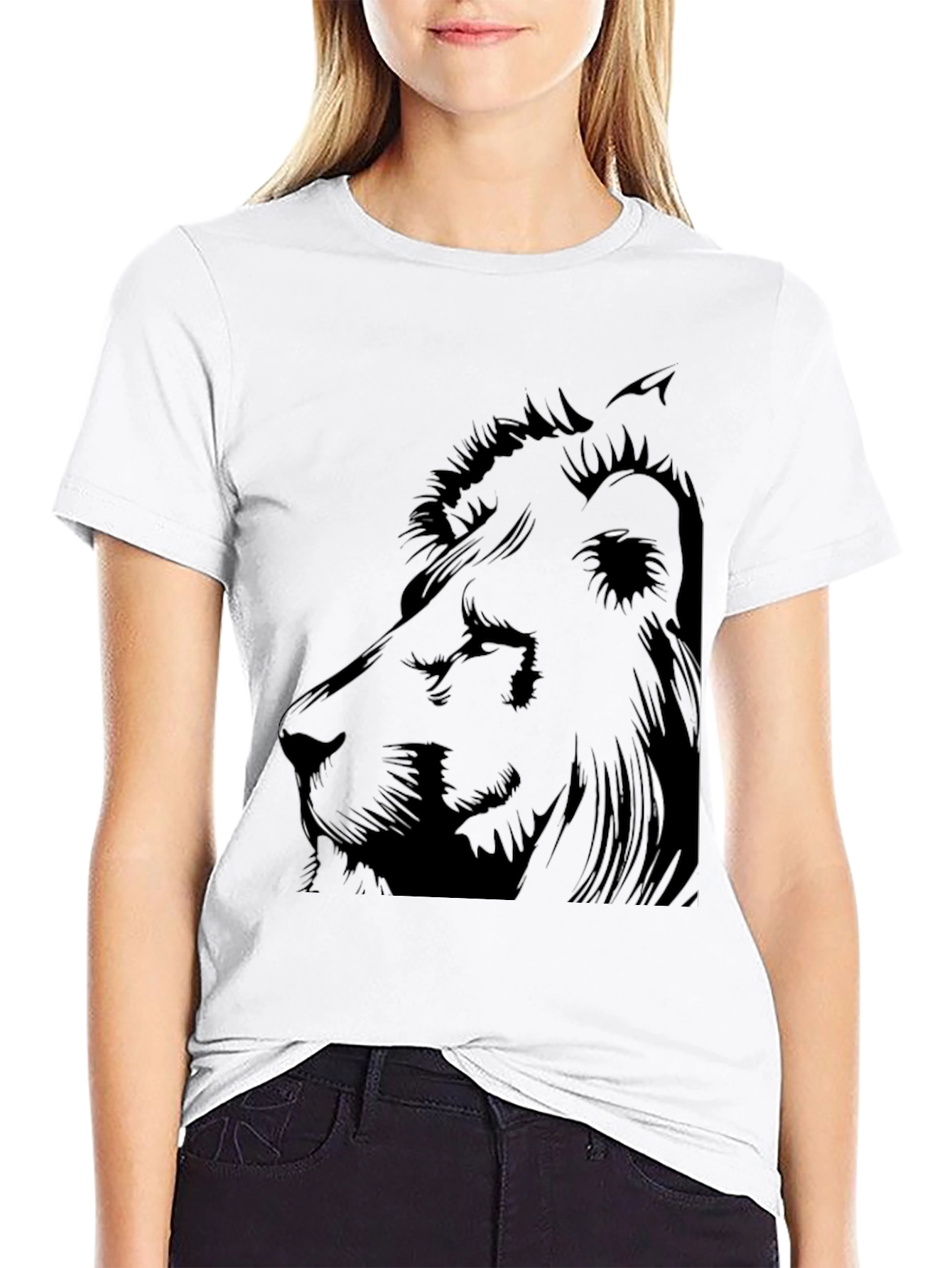 Lion Graphic Black Tee