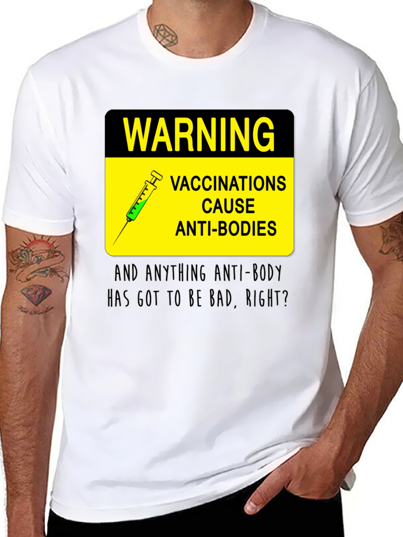 Warning Vaccinations Anti-Bodies T-Shirt