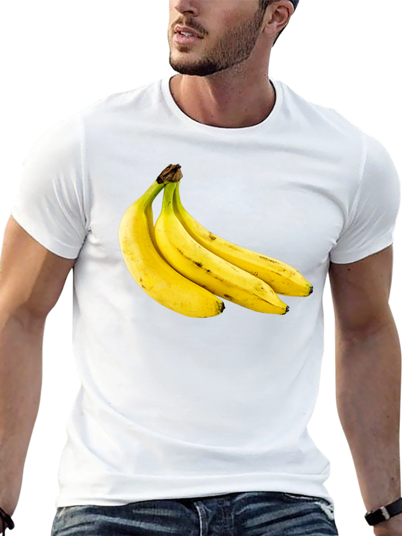 Banana Bunch Graphic Black T-Shirt