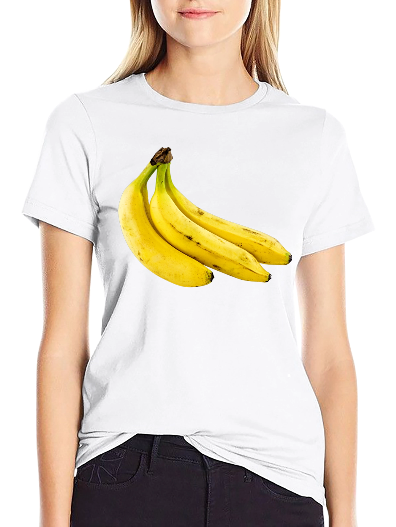 Banana Bunch Graphic Black T-Shirt