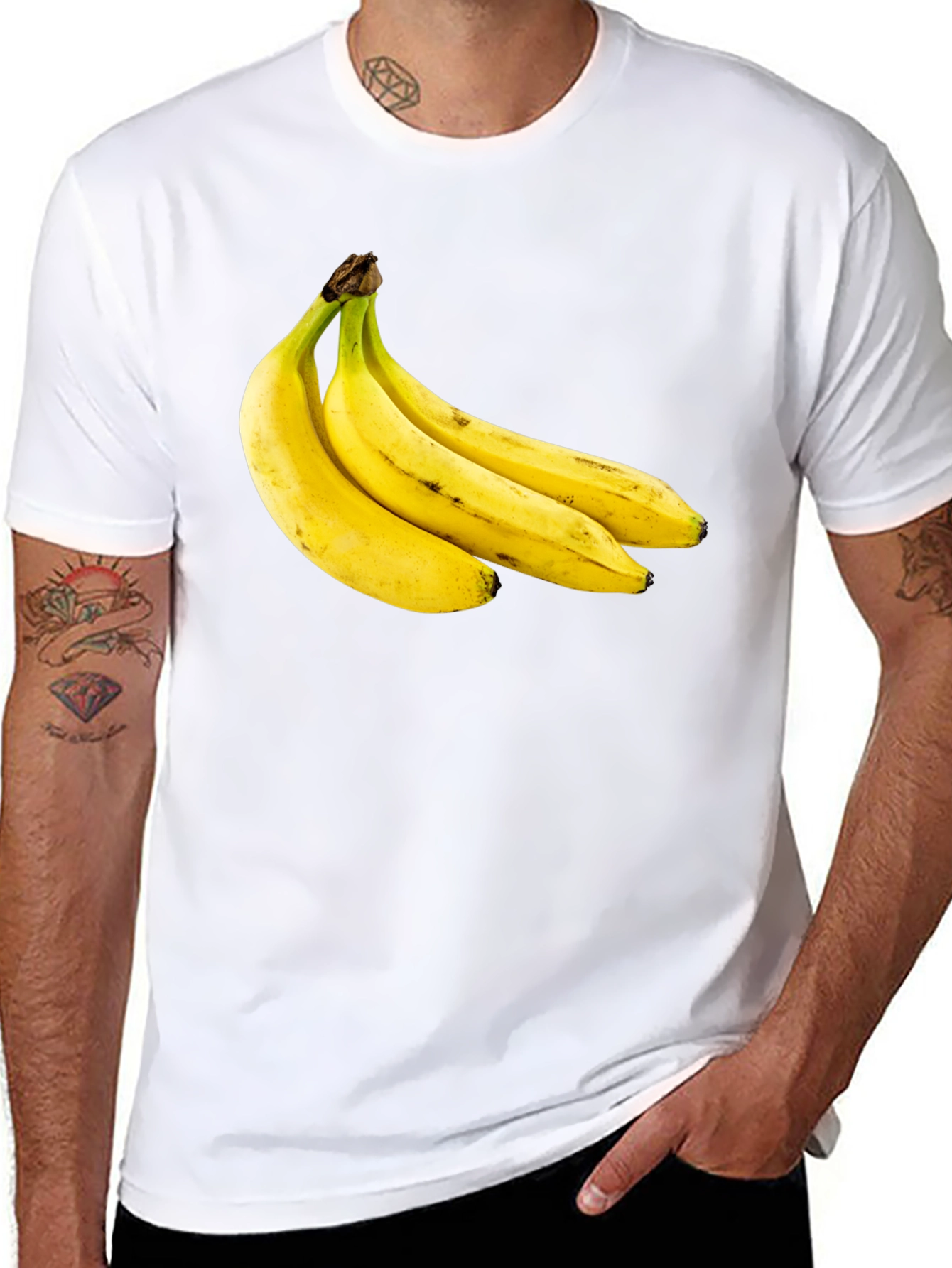Banana Bunch Graphic Black T-Shirt