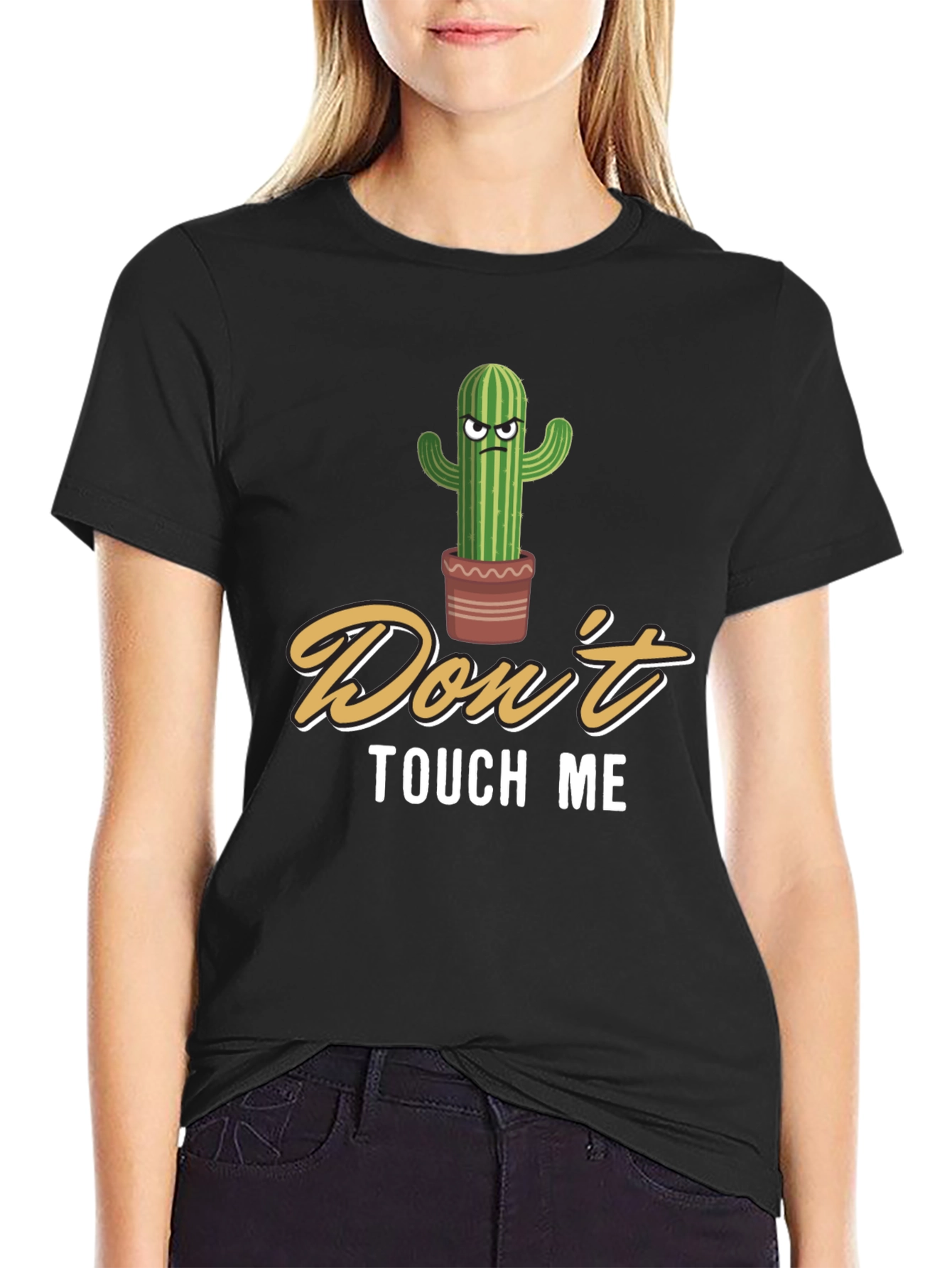 Dont Touch Me Cactus Graphic T-Shirt