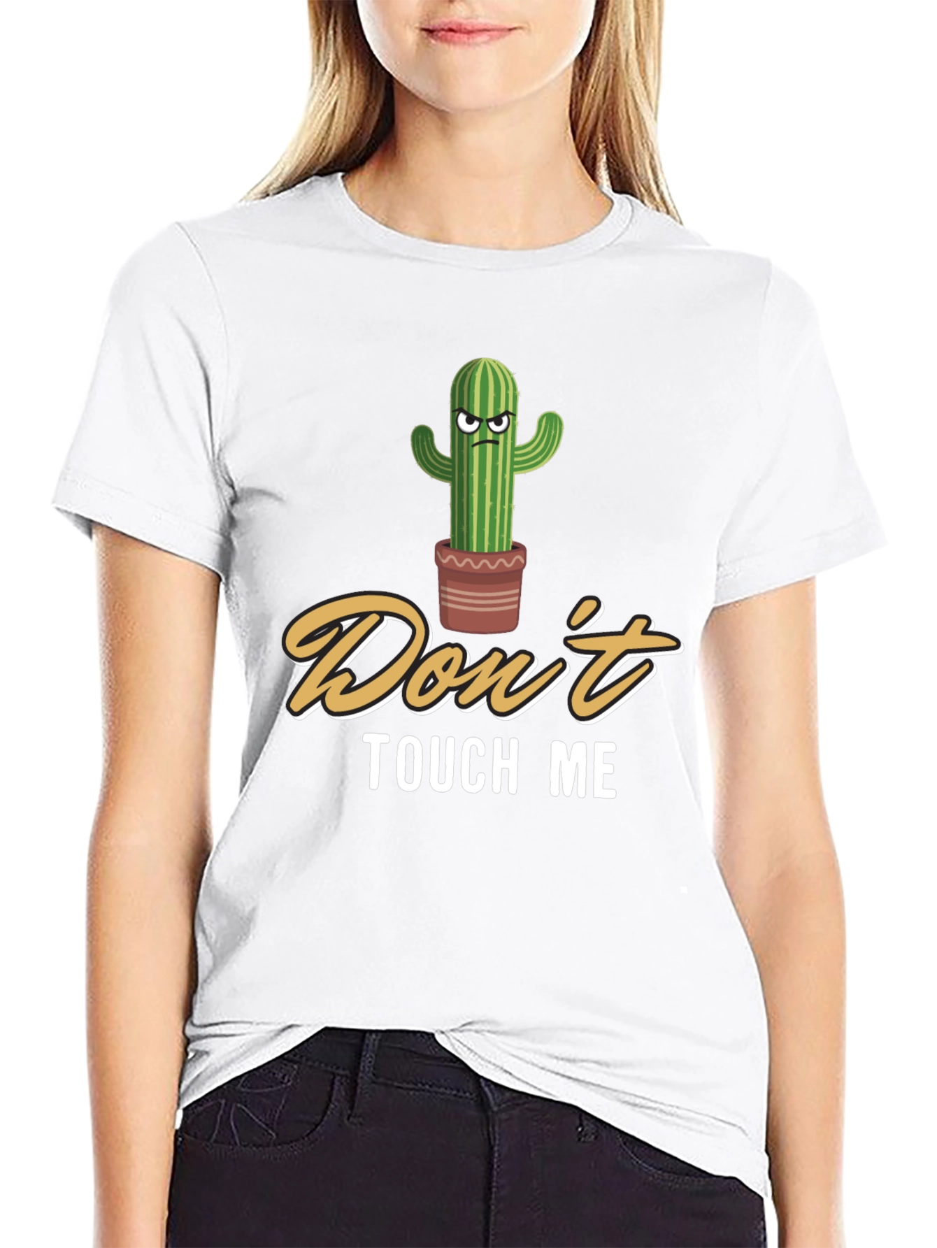 Dont Touch Me Cactus Graphic T-Shirt