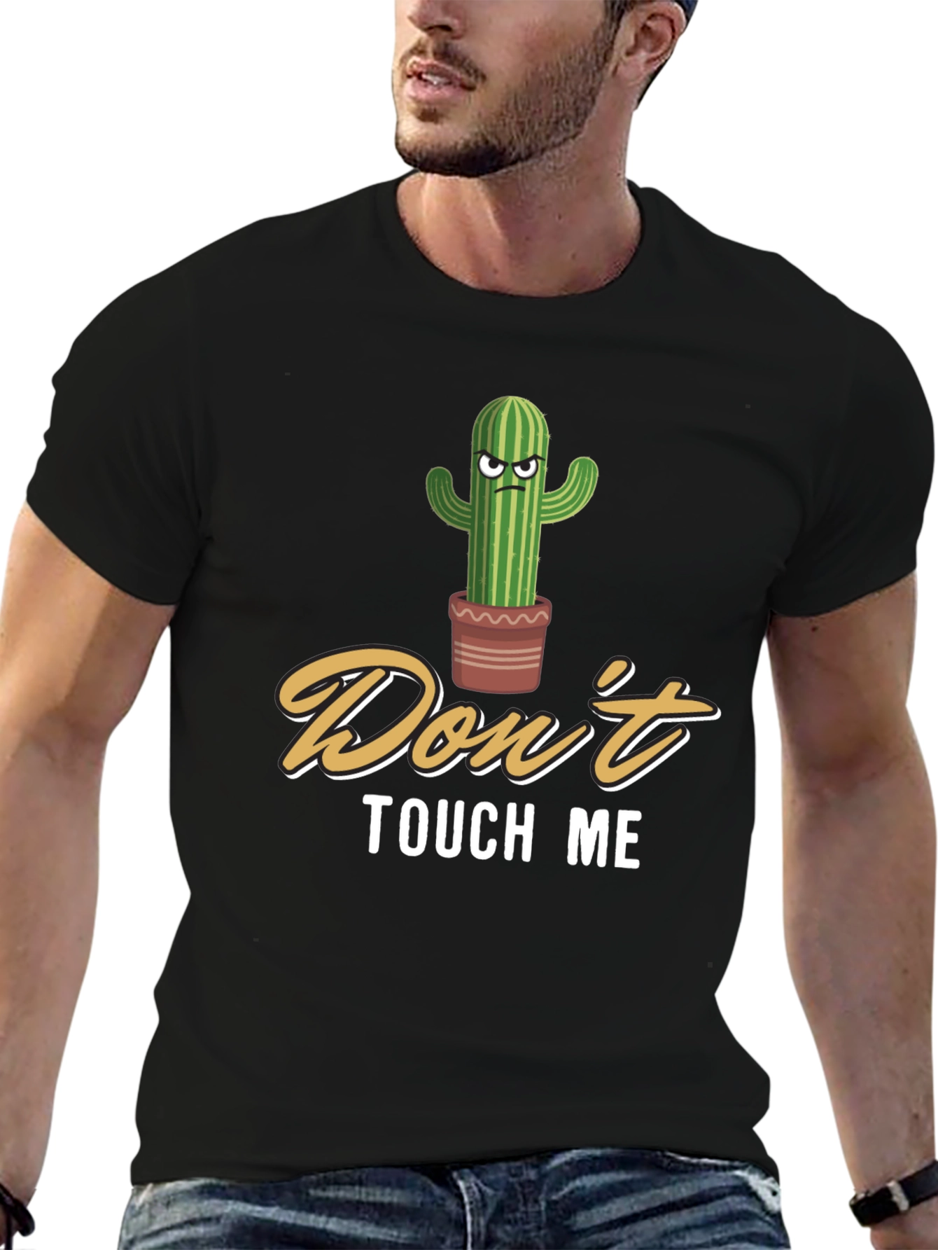 Dont Touch Me Cactus Graphic T-Shirt